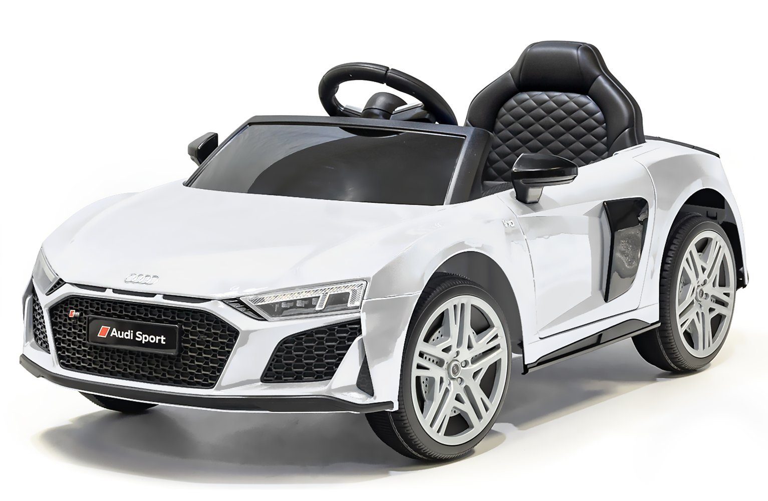 Smarty Elektro-Kinderauto Audi R8 Sport Kinder Elektroauto 12V Weiss