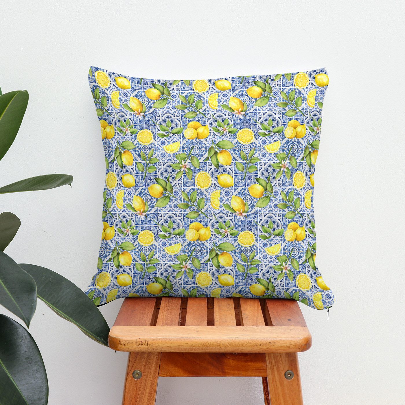 raxxa Dekokissen "Mediterrane Exotik auf Fliesen verewigt"