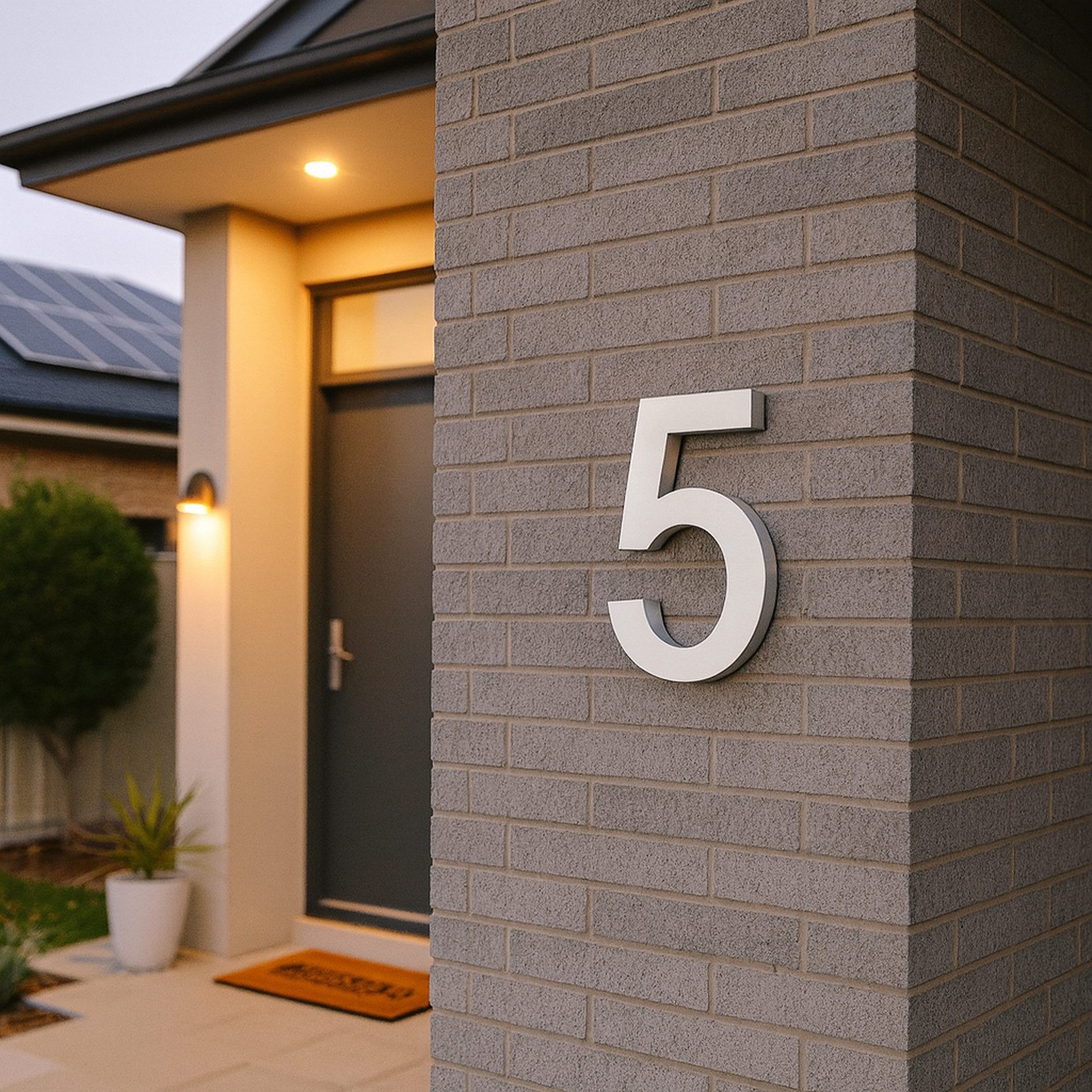 Zelsius Hausnummer Edelstahl Hausnummer „5“, 13 x 20 cm, silber günstig online kaufen