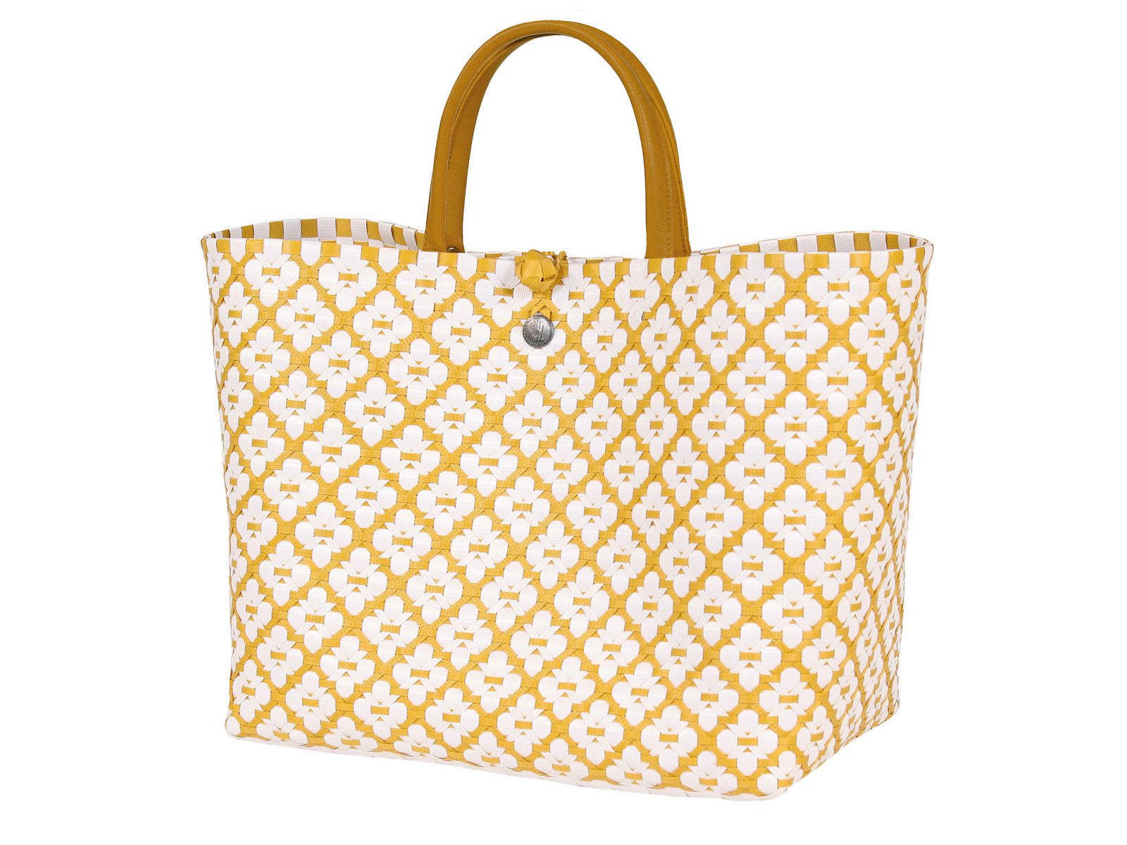 Handed By Шоппер для покупок Motif Bag Shopper L mustard with white pattern