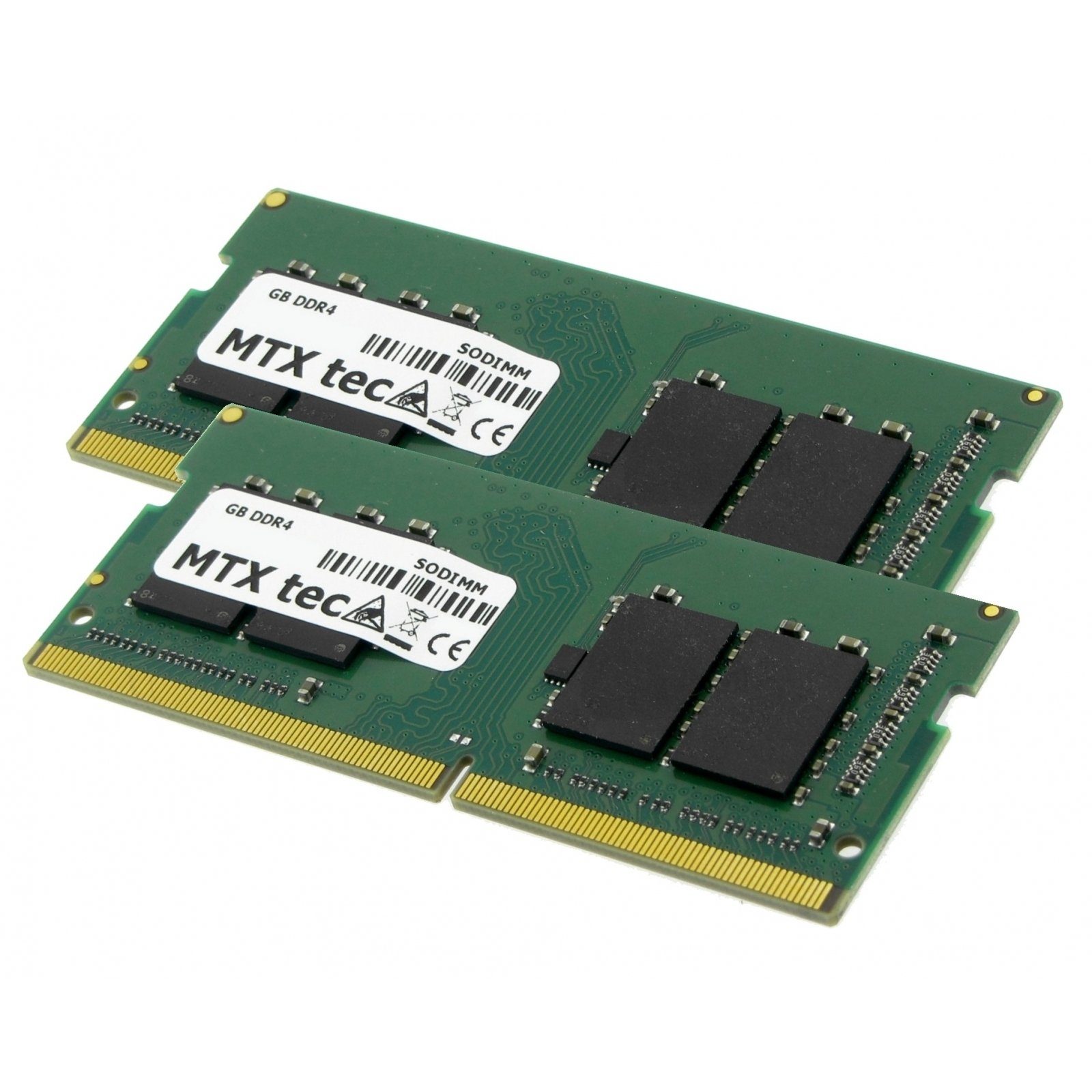 MTXtec 16GB Kit 2x 8GB SODIMM DDR4 PC4-19200 2400MHz 260pin Laptop-Arbeitsspeicher