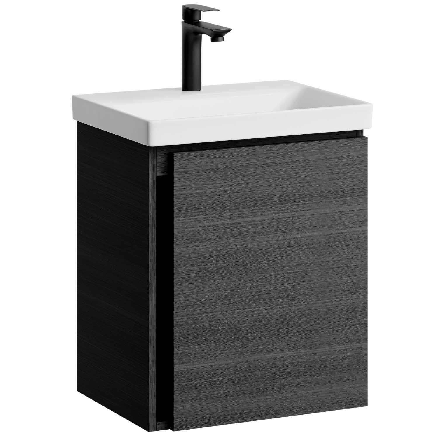 Waschtisch Unterschrank mit Waschbecken 50 cm Anthrazit