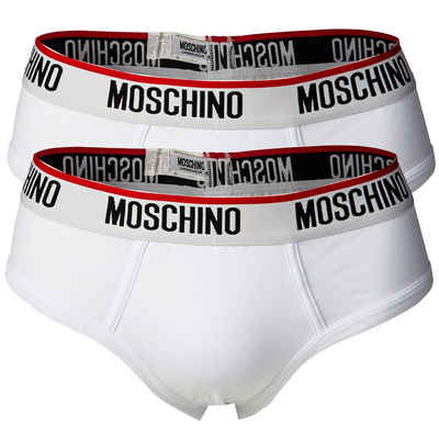 Moschino Slip Herren Slips 2er Pack - Briefs, Unterhose, Cotton