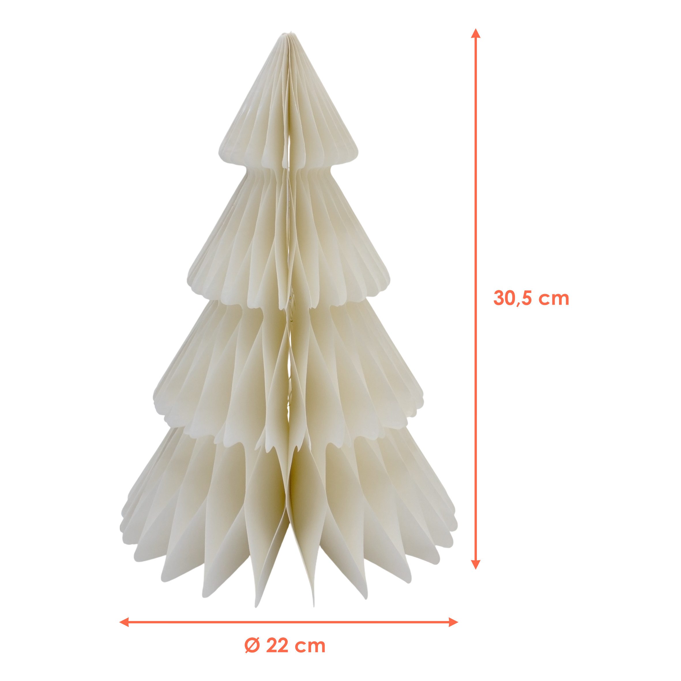 Spetebo LED Dekofigur Papier Tannenbaum mit LED Beleuchtung warm weiß - 30 günstig online kaufen