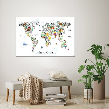 Close Up Poster Animal Map Of The World Poster Michael Tompsett Weltkarte