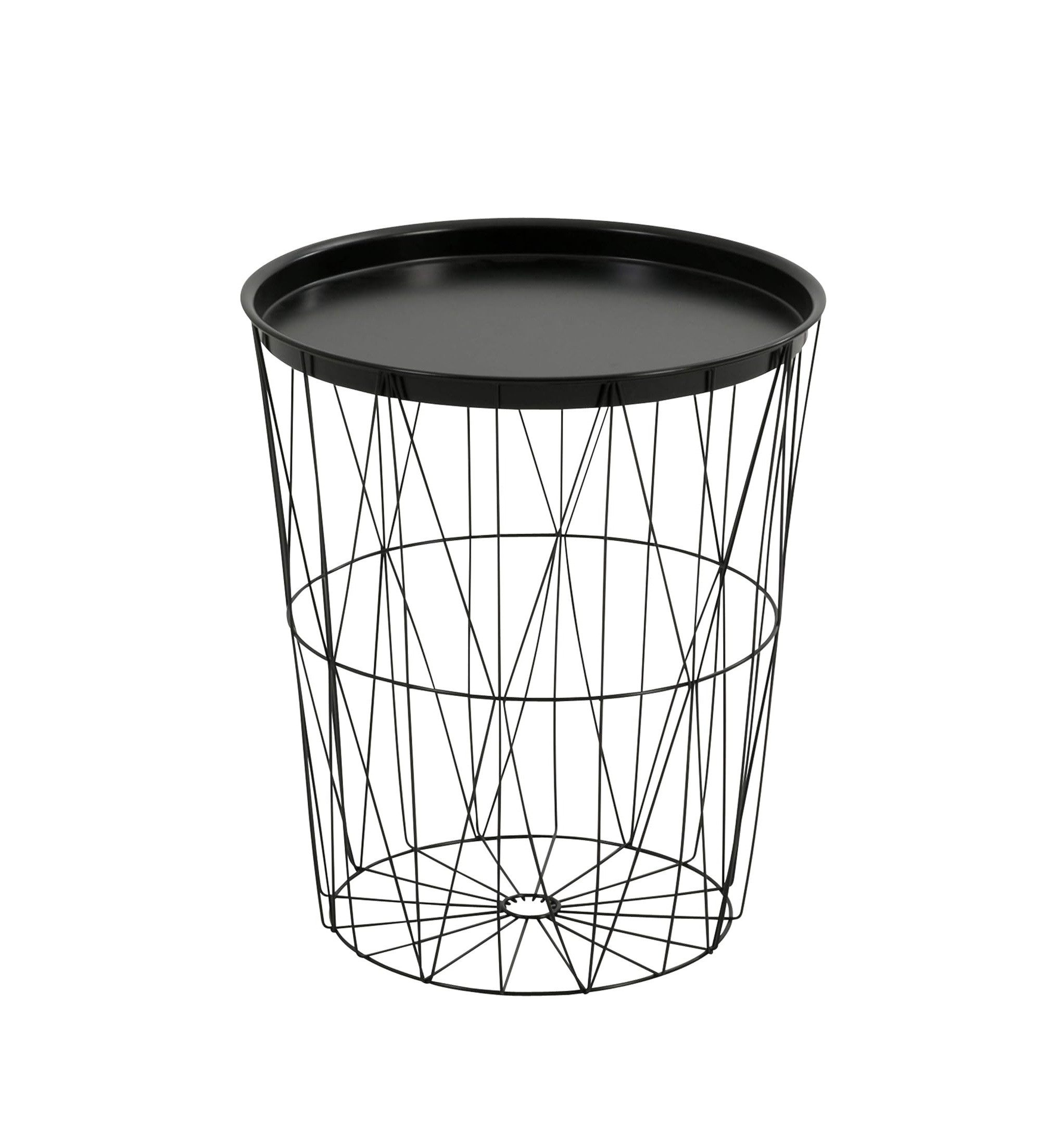 Greemotion Beistelltisch mit abnhembarem Tablett - vielseitig & dekorativ, Durchmesser: 40 cm, Höhe: 46 cm