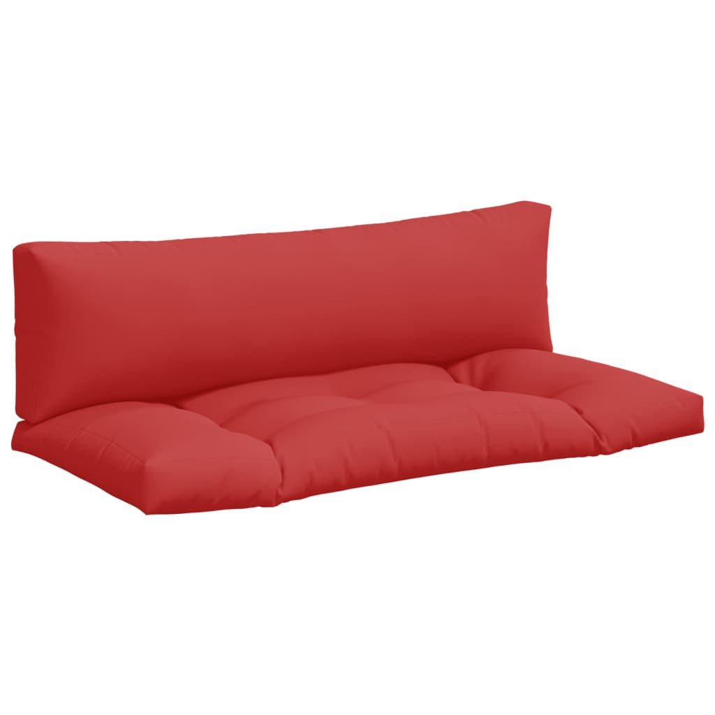 vidaXL Sitzauflage Palettenkissen 2-tlg. Rot Stoff, günstig online kaufen