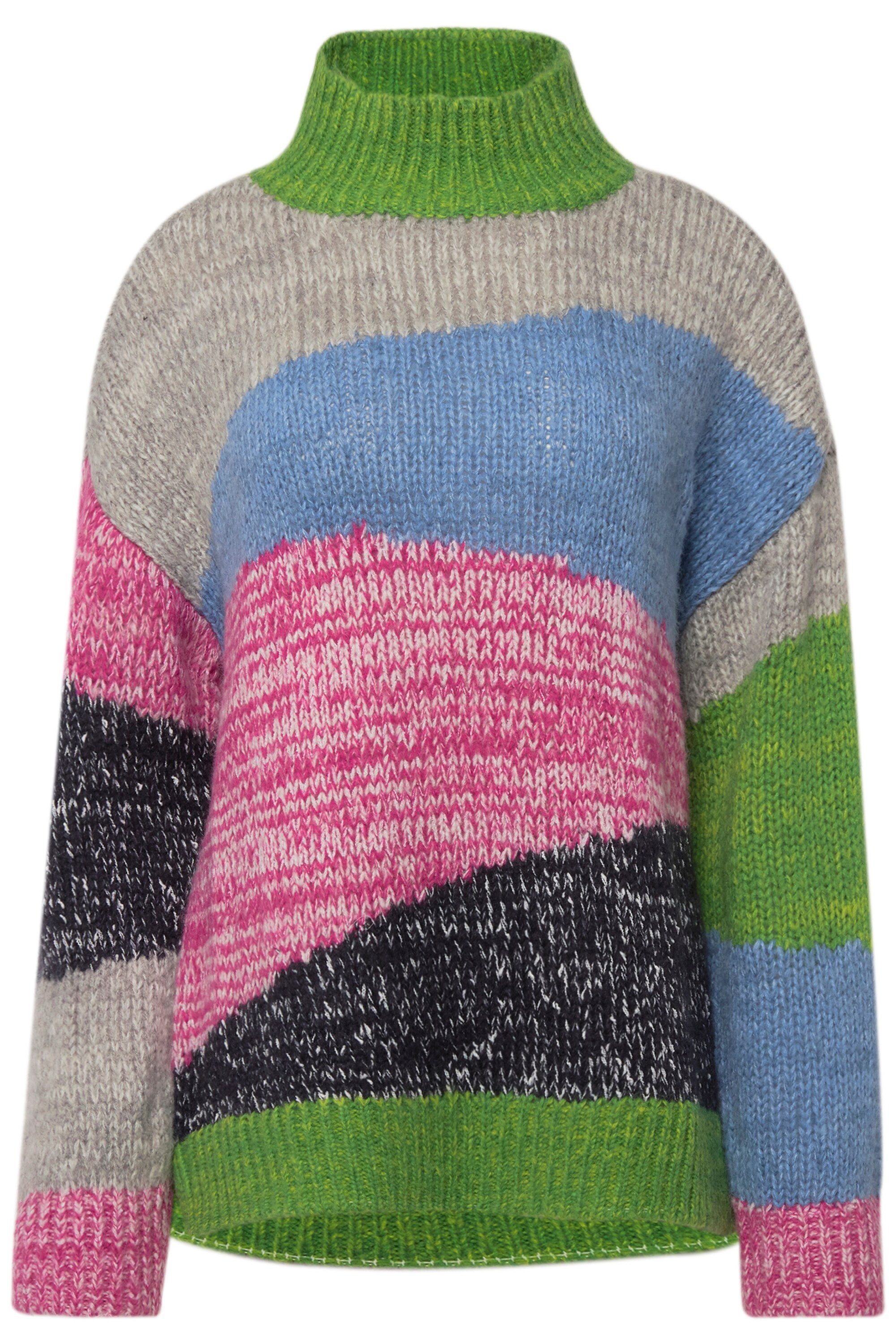 Laurasøn Strickpullover Rollkragen-Pullover Colorblocking günstig online kaufen