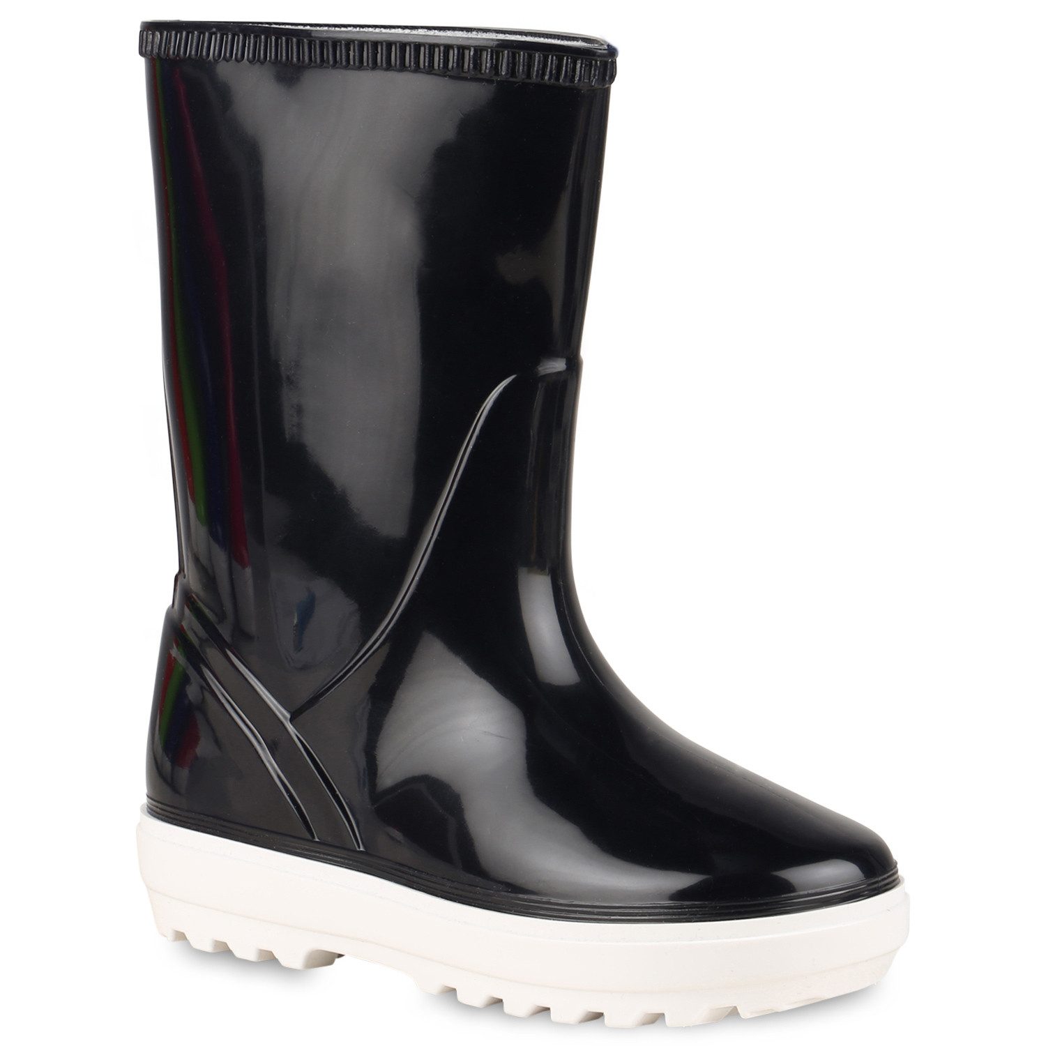 VAN HILL 838202 Резиновые сапоги Kinder Резиновые сапоги Stiefel Blockabsatz Lack Profil-Sohle