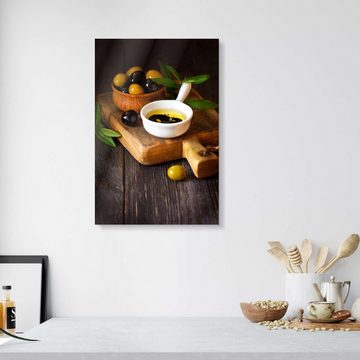 Posterlounge Acrylglasbild Editors Choice, Grüne und schwarze Oliven, Küche Mediterran Fotografie