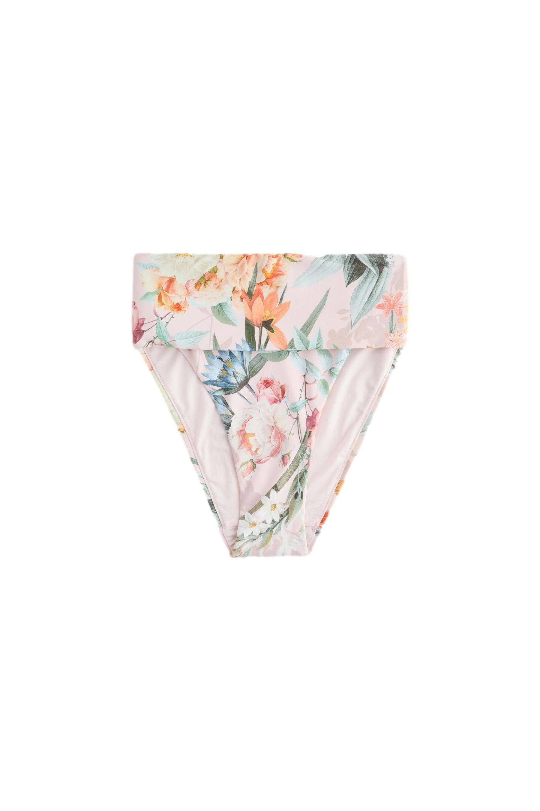 Highwaist-Bikini-Hose Hochbund-Bikinislip mit hohem Beinausschnitt