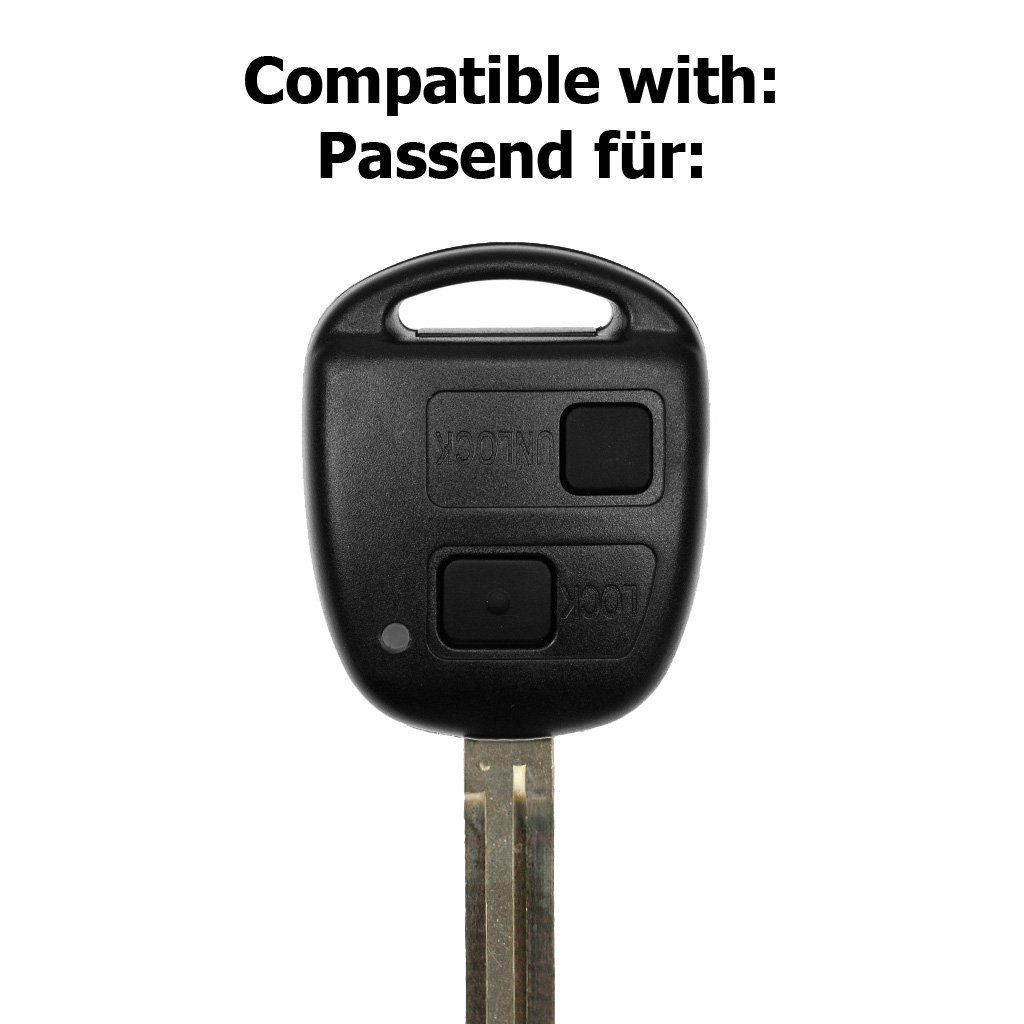 Aygo Softcase Grün, 2 Silikon Funk RAV Avensis Fernbedienung Corolla für 4 Toyota Yaris Schlüsseltasche Knopf Schutzhülle Autoschlüssel mt-key