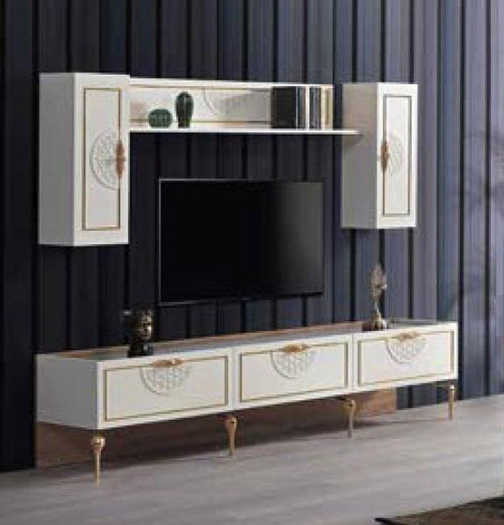 Lowboard Italienisches Sideboard in Weiß aus hochwertigem Holz