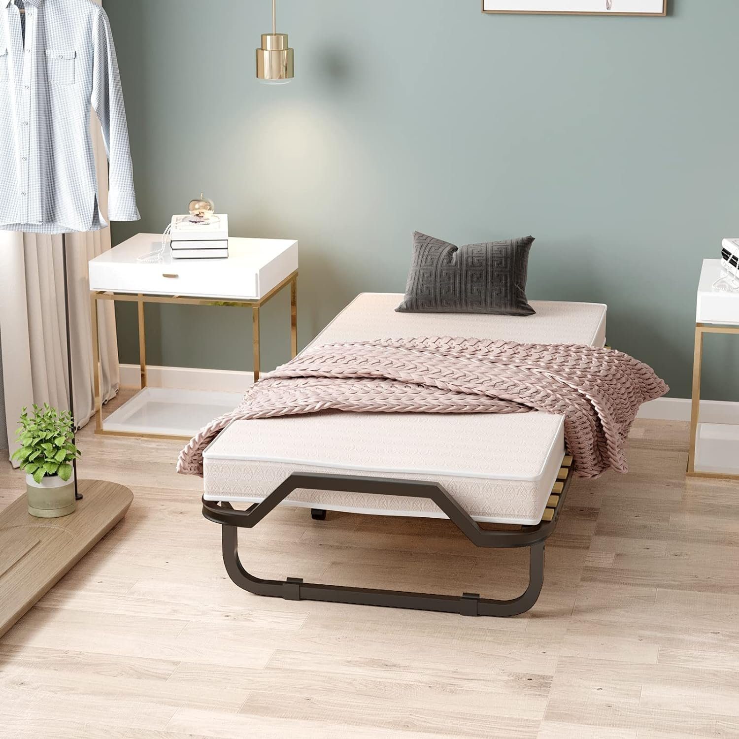 KOMFOTTEU Gästebett Einzelbett klappbar, 4 Universalrollen, günstig online kaufen