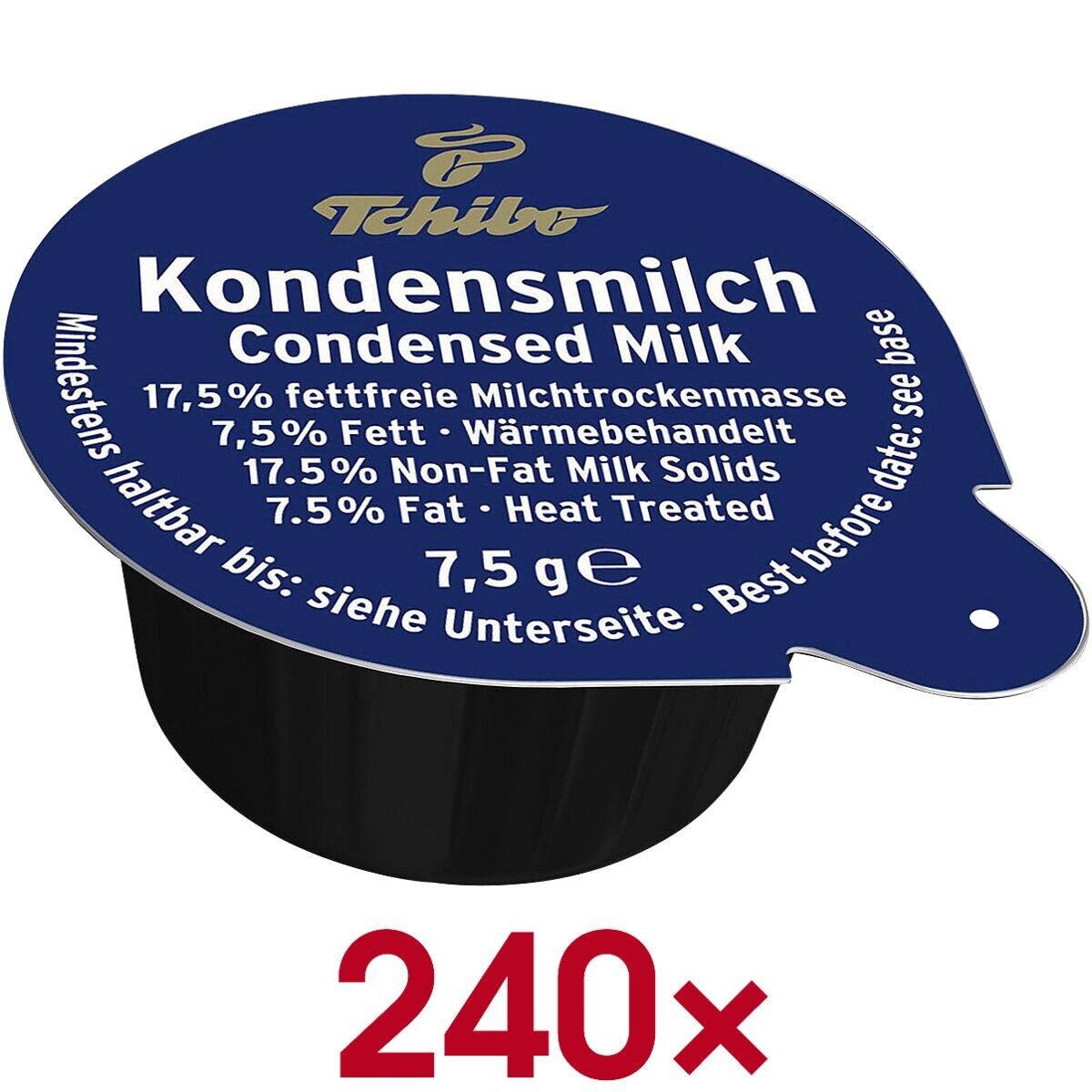 Tchibo Milch Kondensmilch, Kondesmilch, 240x Portionspackungen à 7,5 g