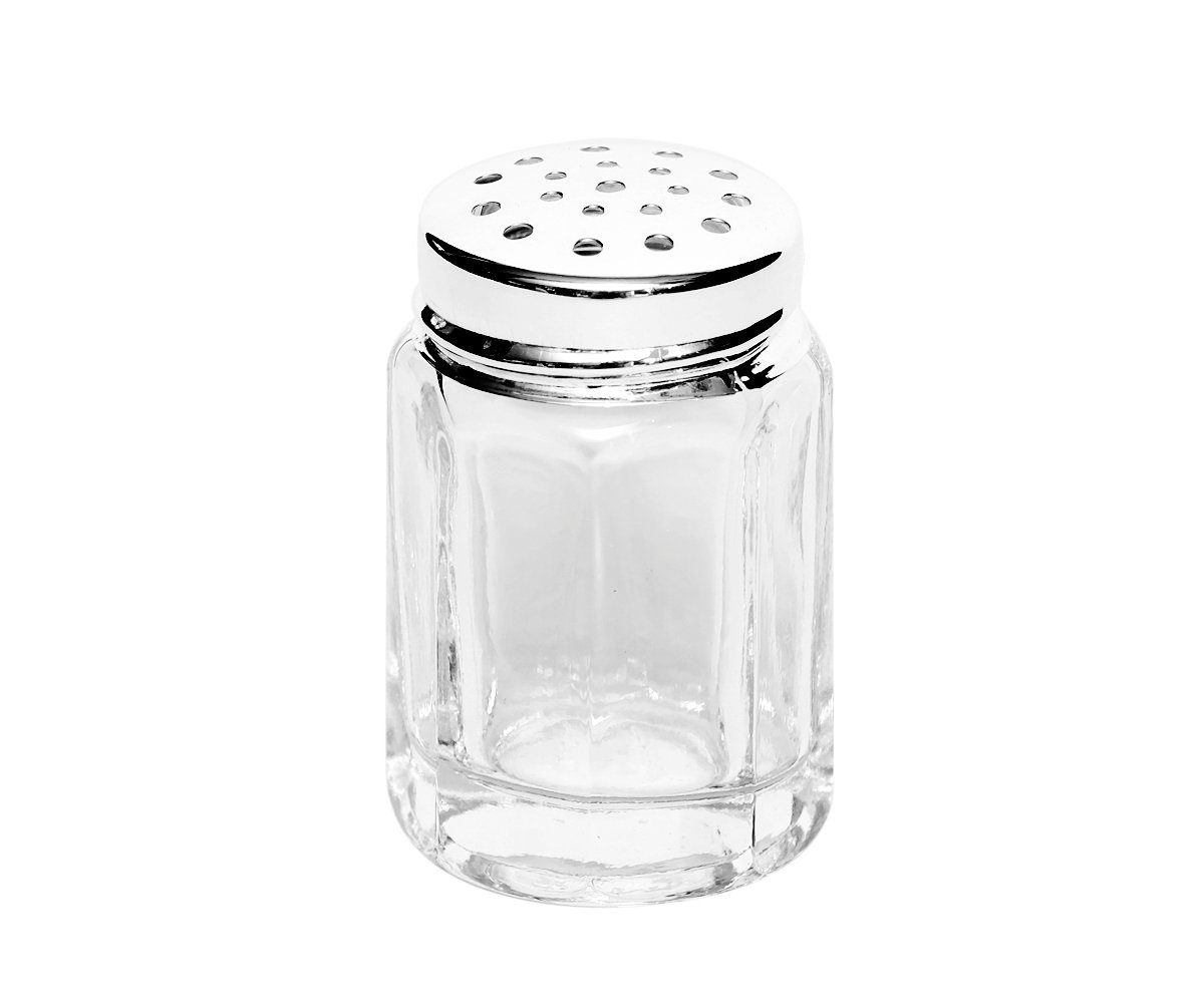 Brillibrum Salzstreuer Salzstreuer Glas Feinsilber Universalstreuer Pfefferstreuer