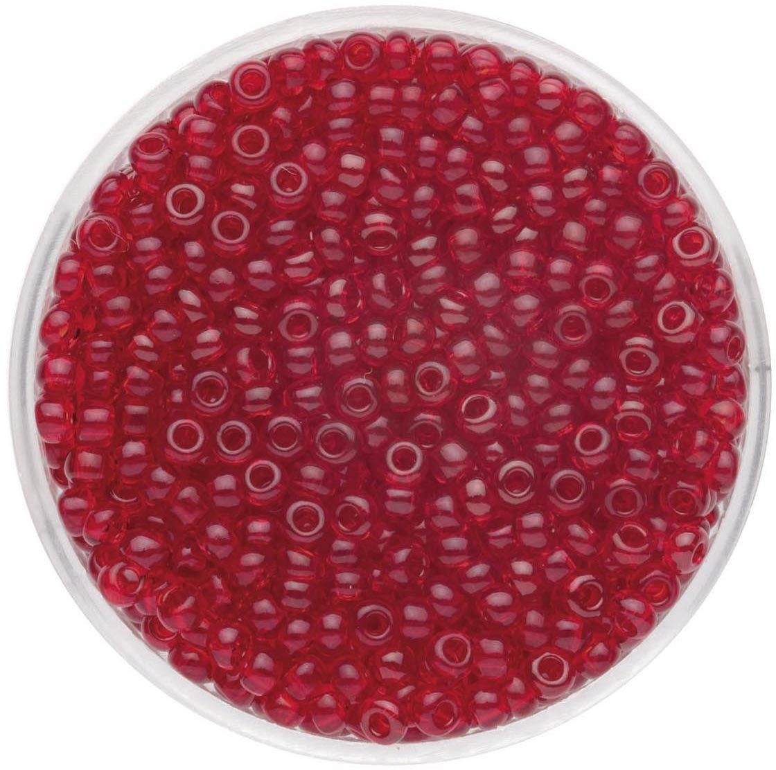 Glorex Bastelperlen Glorex Rocailles Perlen 2,6 mm 17 g rot
