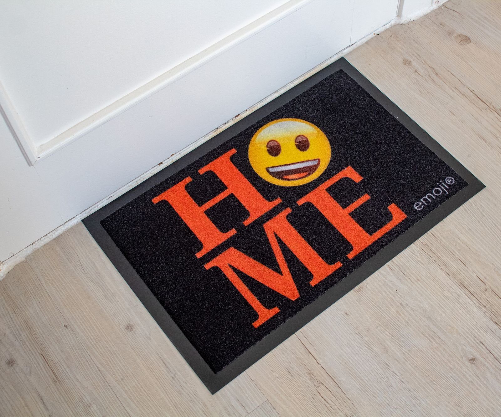 Fußmatte emoji- Türmatte HOME 60x40 cm, Rockbites, Rechteckig, Höhe: 3 mm