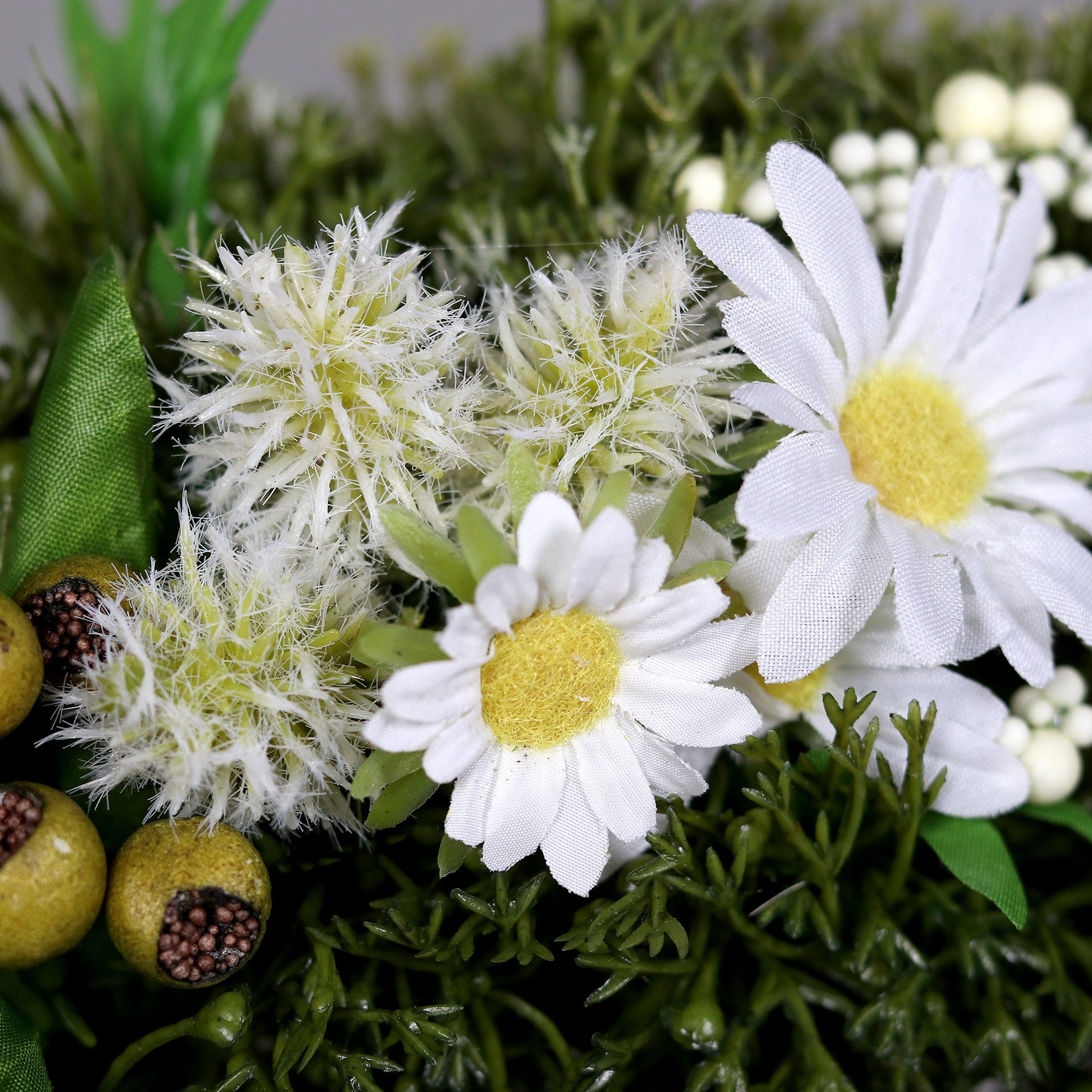 Kunstkranz Frühjahrskranz mit Blüten Beeren + günstig online kaufen