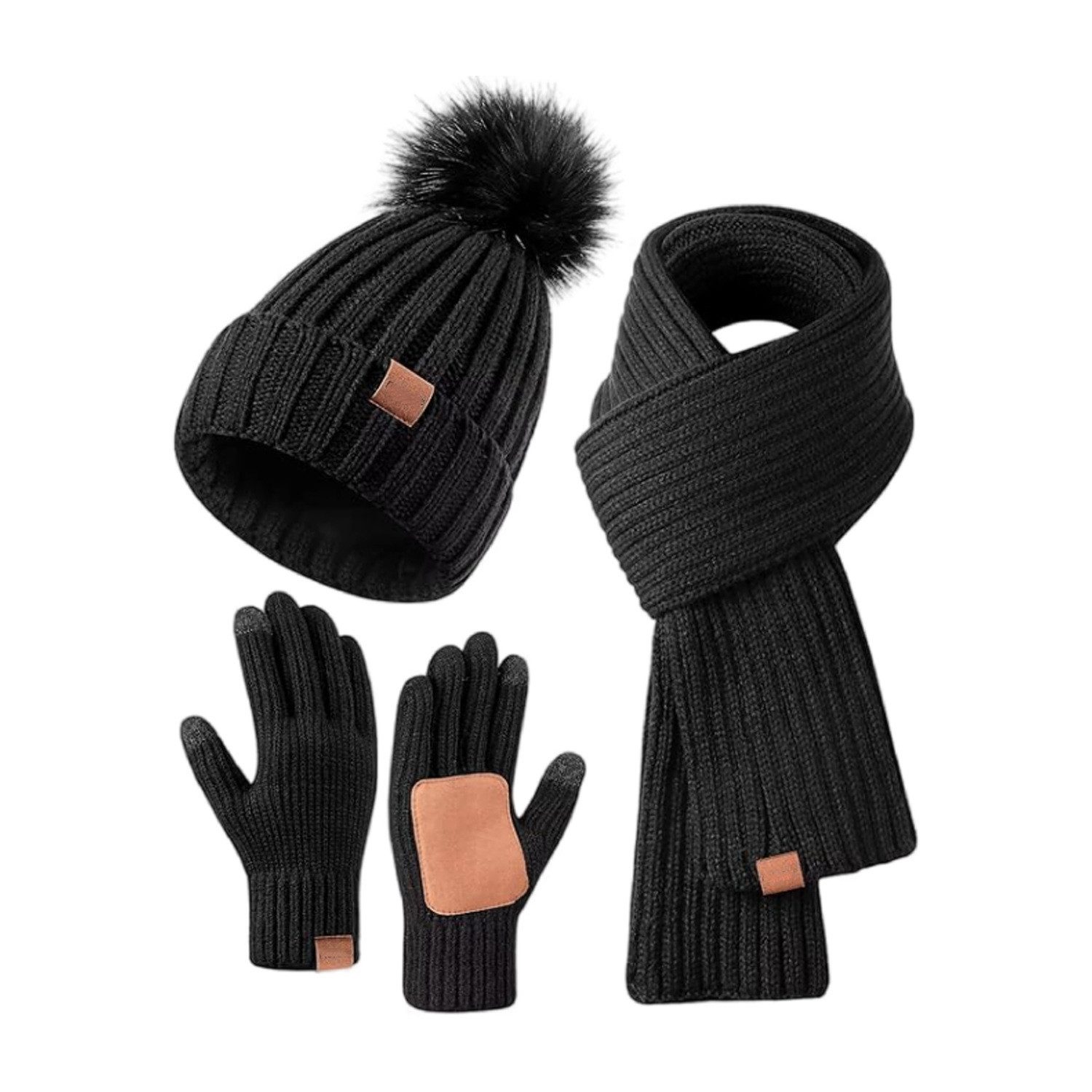 XDeer Halswärmer 3-teiliges Set Damen Winterschal Handschuh,Hals für Wärme, günstig online kaufen