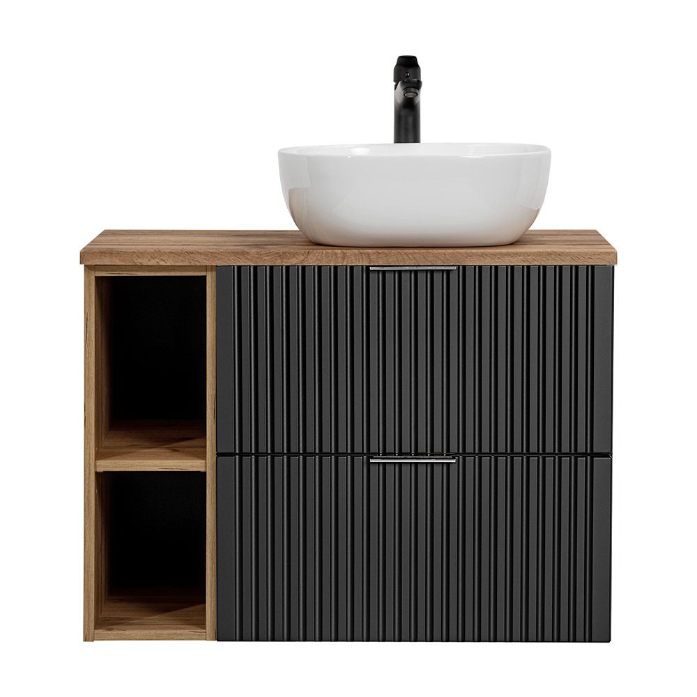 Lomadox Waschtisch ADELAIDE-56-BLACK, schwarz matt, mit günstig online kaufen