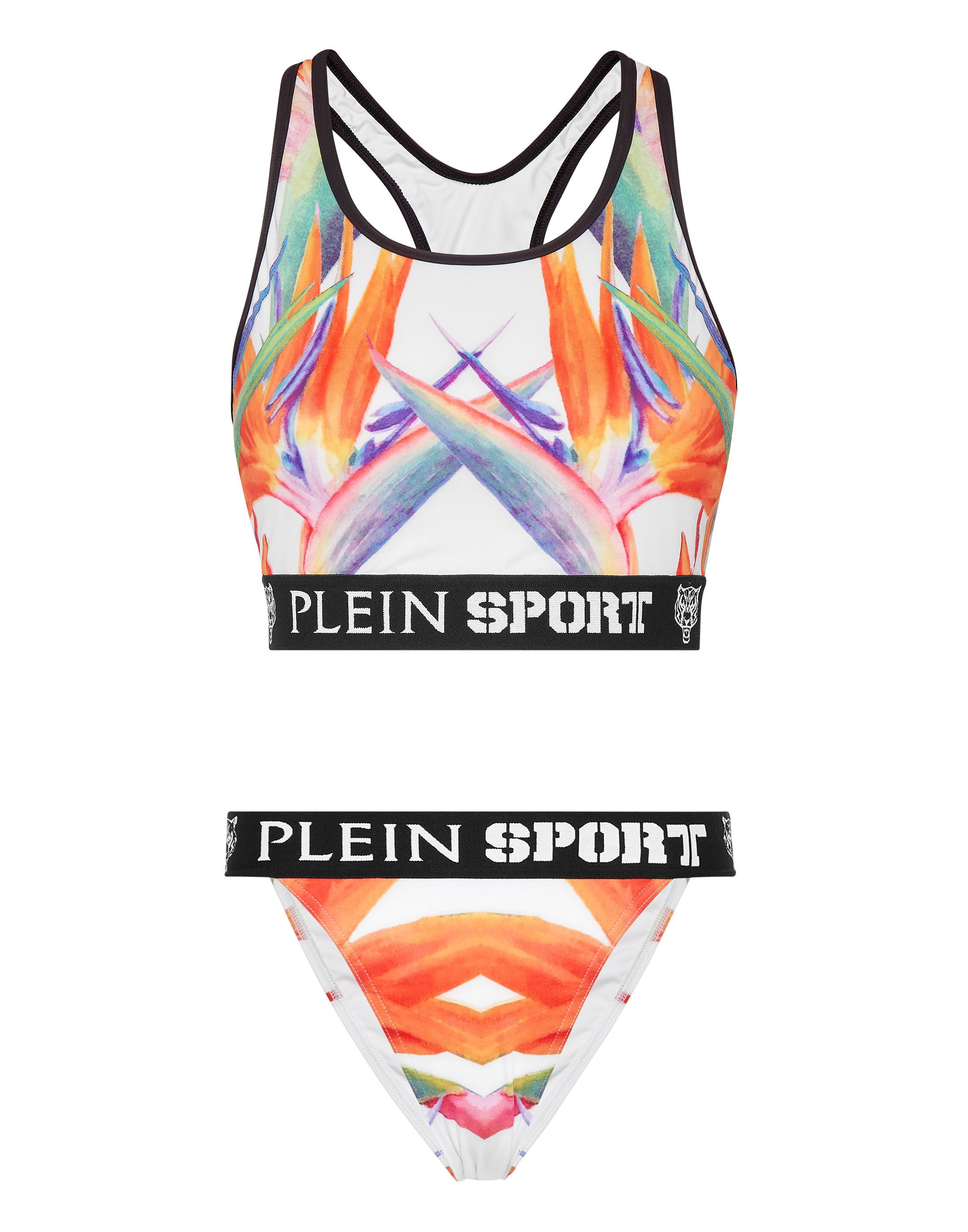 PLEIN SPORT Triangel-Bikini Flowers