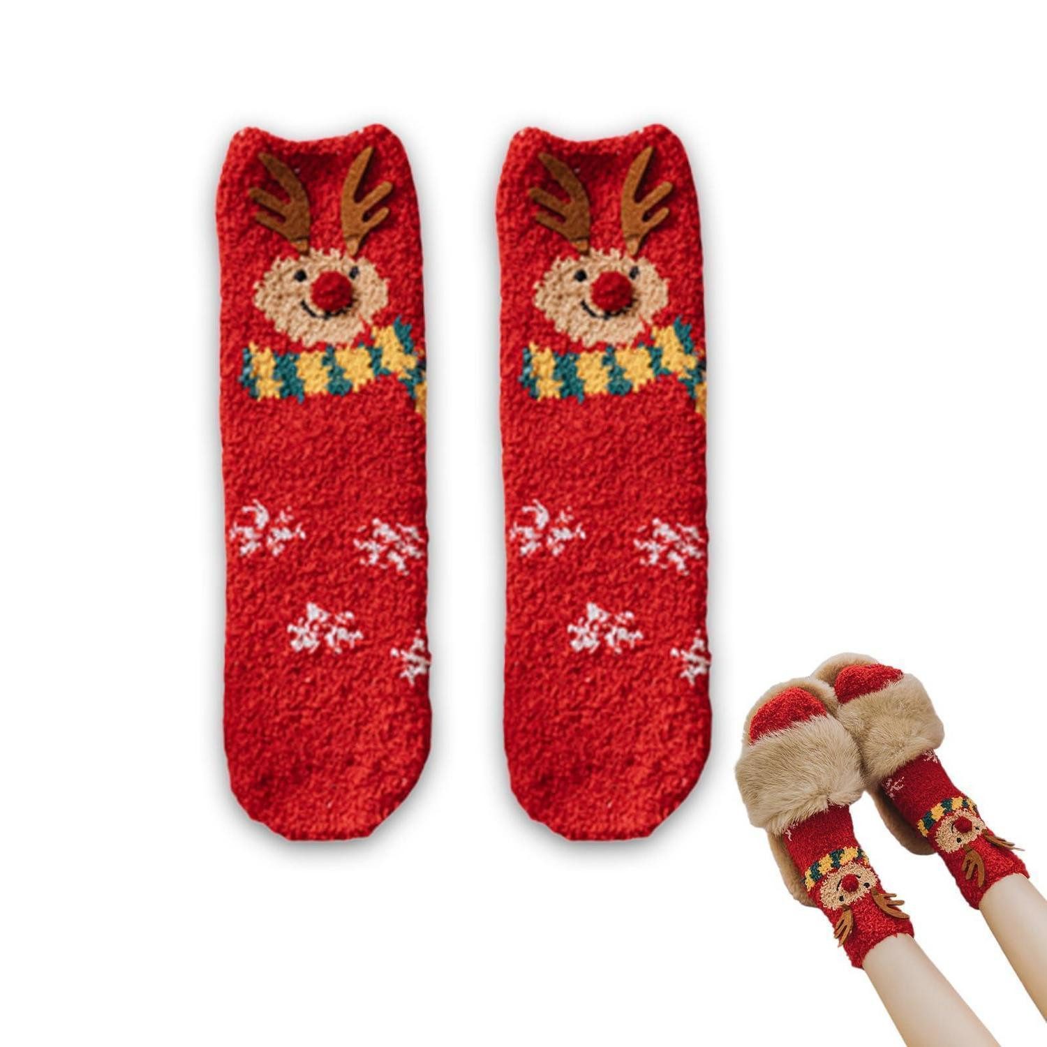 LuxusKollektion Kuschelsocken Damen Kuschelsocken Weihnachten 39-42