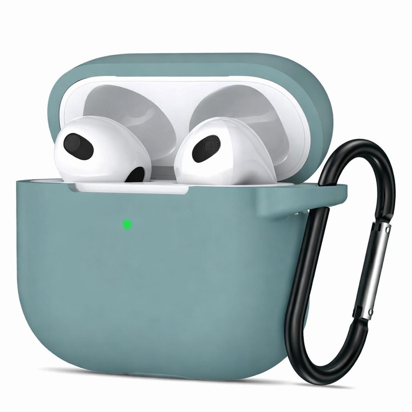 CoolGadget Kopfhörer-Schutzhülle Basic Silikon Hülle für AirPods 4 Schutzhülle mit Karabiner, Soft Touch Case, stoßfest, rutschfest, 360° Schutz, kabellos ladbar