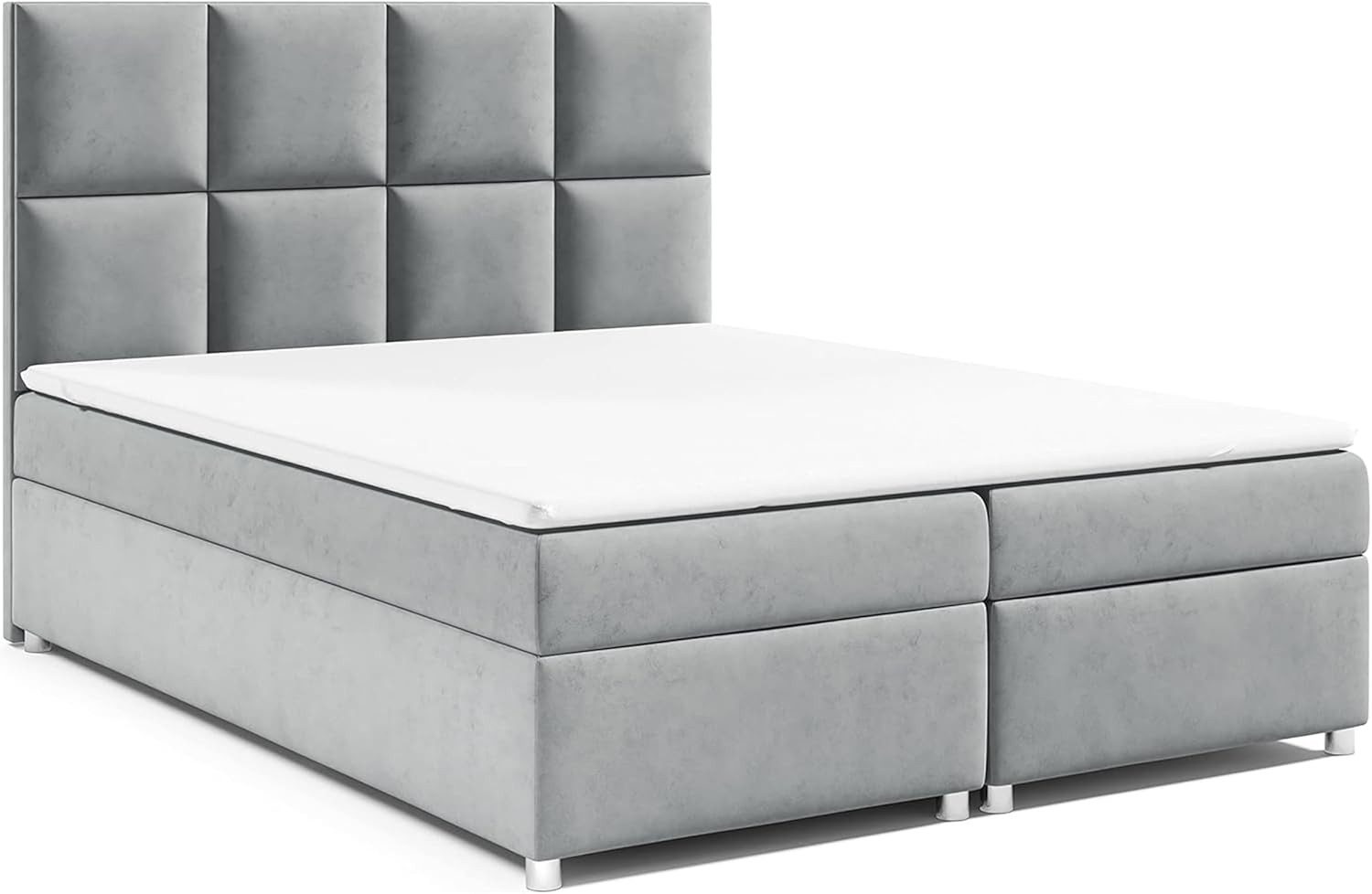 Best for Home Boxspringbett mit Bettkasten Trinity K2 Bonell-Matratze inkl. 7 cm Topper (Polsterbett Doppelbett Boxbett mit gepolstertes Kopfteil, versch. Größen, 140x200 160x200 180x200 200x200 cm), Handwerksqualität, TOP Preis-Leistungs-Verhältnis