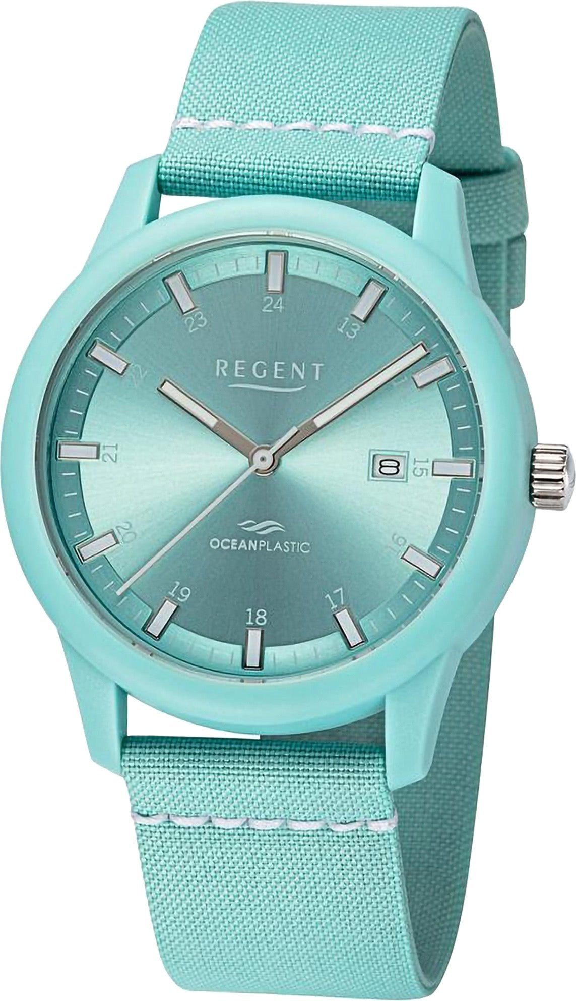 rund, Quarzuhr Armbanduhr groß Herren Nylonarmband Regent Analog, Regent Herren 40mm), Armbanduhr (ca. extra