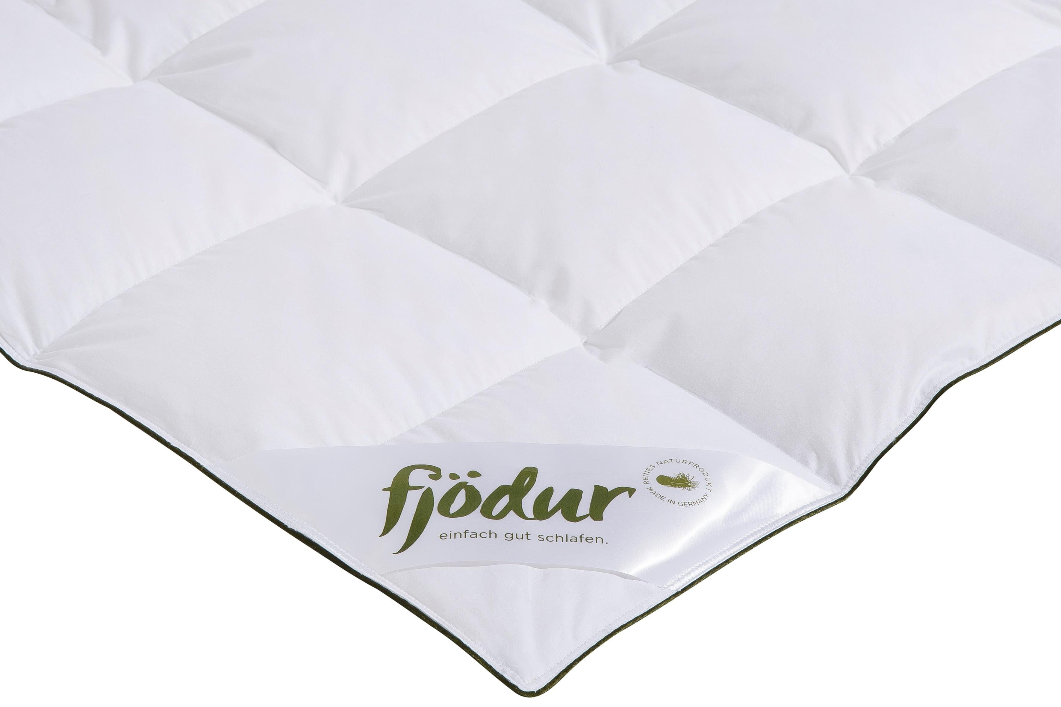 fjödur Gänsedaunenbettdecke Franzisk, Bettdecken für Sommer oder Winter, Decke, Füllung: 100% Gänsedaunen, Bezug: 100% Baumwolle, Bettdecke 135x200, allergiker geeignet (für Hausstauballergiker)