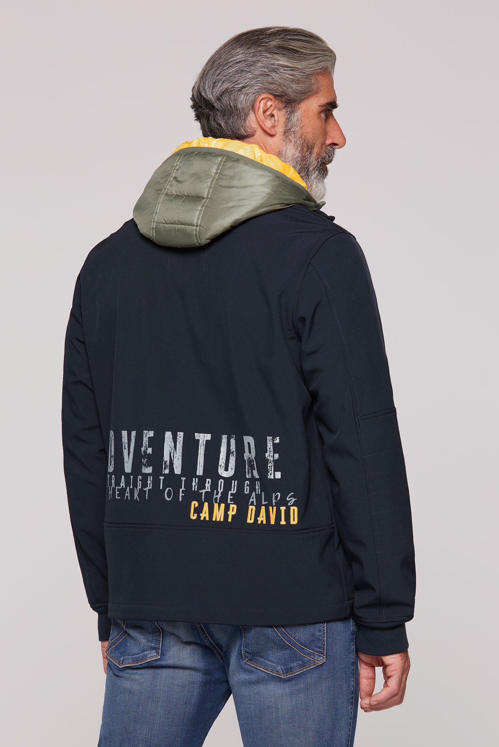 CAMP DAVID Softshelljacke mit verstellbarem Gummizug im Saum