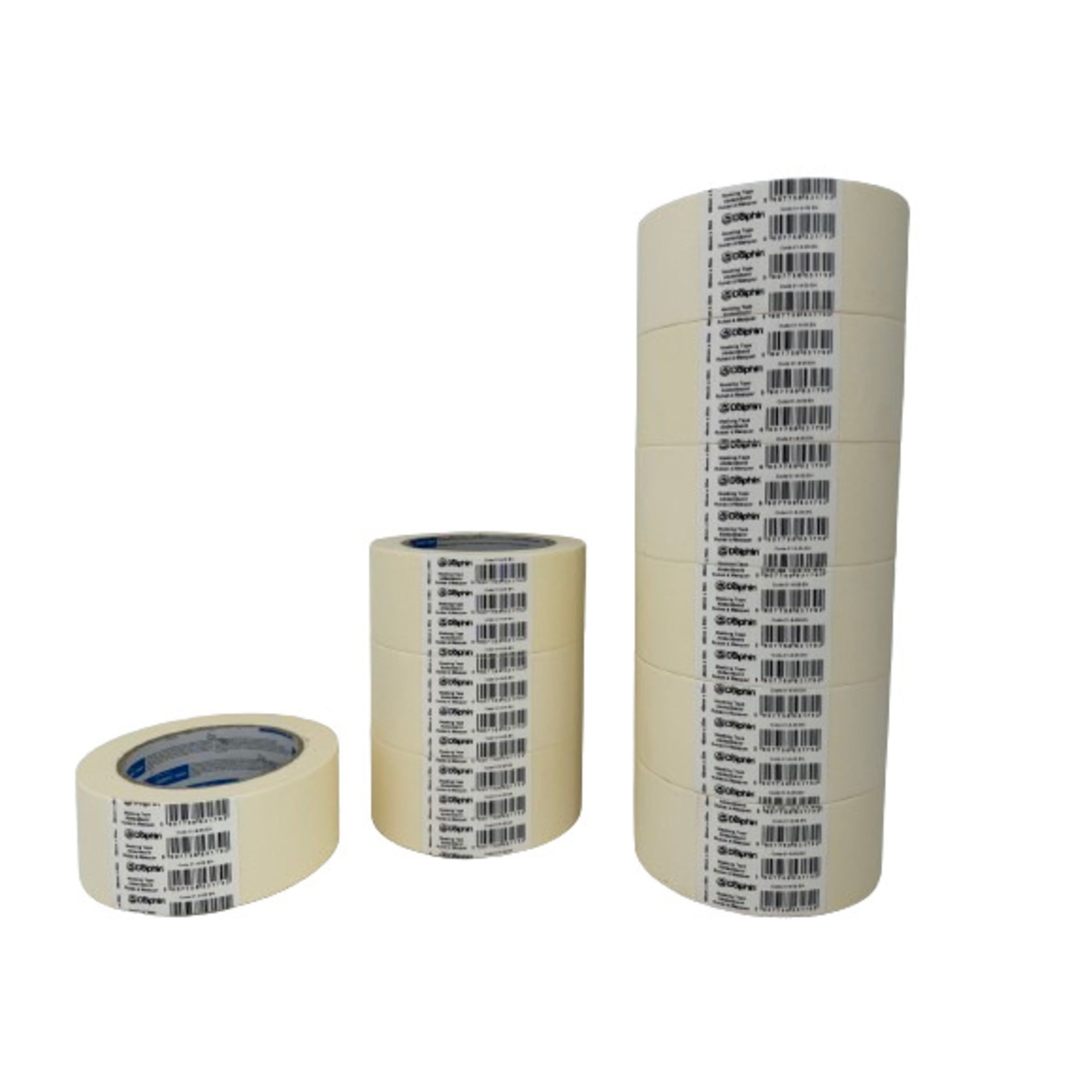 BlueDolphin Kreppband Maler Krepp Klebeband Abdeckklebeband mit hoher Klebkraft, 30mm x 50m (Single-pack, 1-St., 1 Malerkrepp) Rückstandsfrei entfernbar