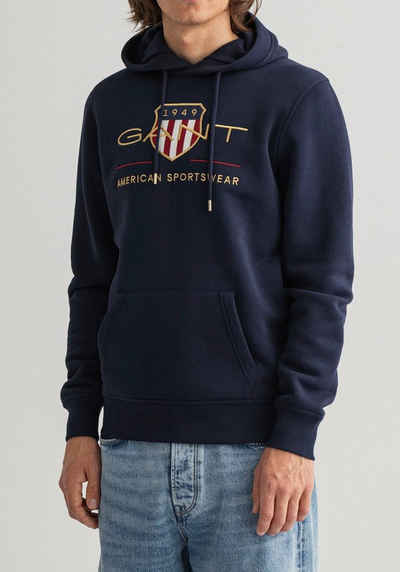 Gant Hoodie ARCHIVE SHIELD HOODIE mit plakativer Markenlogo-Stickerei