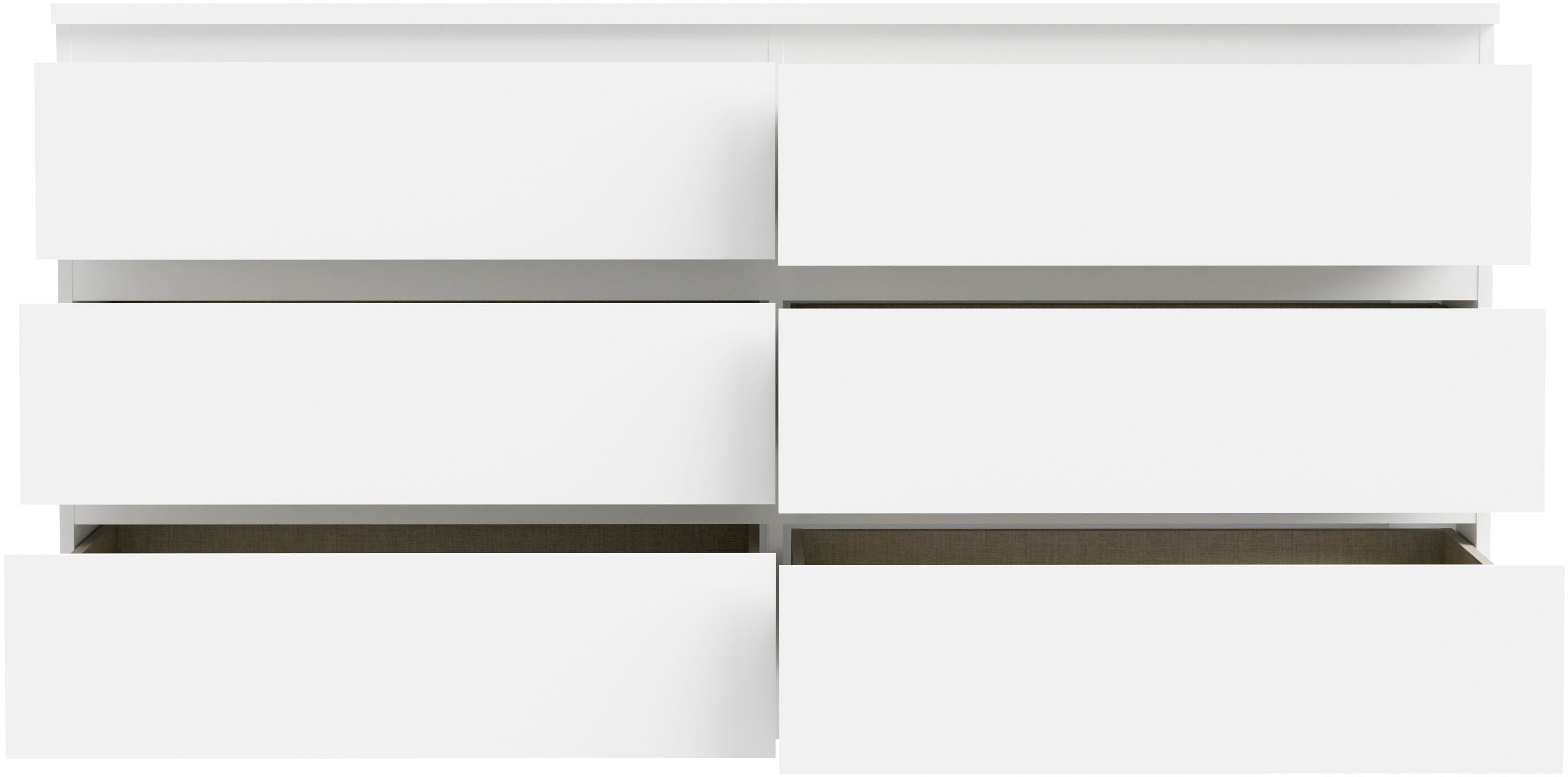 FORTE Kommode Edmore, große Kommode, grifflose Front, Stauraum, 6 Schubladen