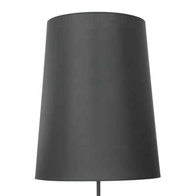 Licht-Erlebnisse Lampenschirm PANI, Stoffschirm für Stehlampe E27 Ø 50 cm groß konisch Grau