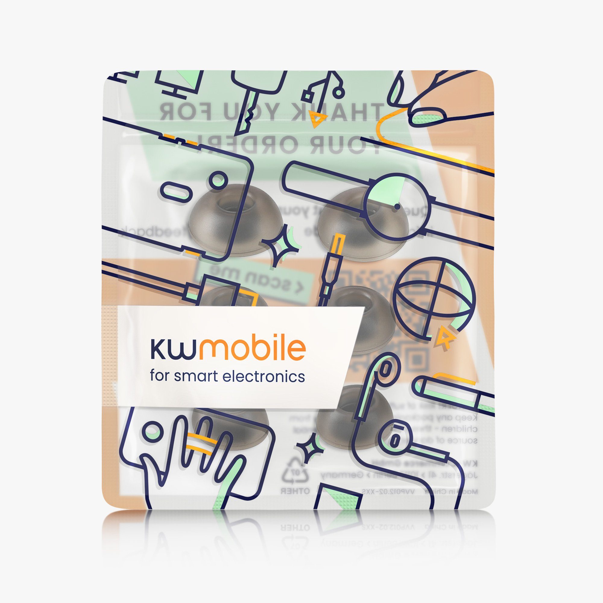 kwmobile 6x Ersatzpolster für Pro TWS Live - (Silikon Ohrpolster In-Ear 2 Headphones Ohrpolster für Polster) Kopfhörer JBL Ersatz