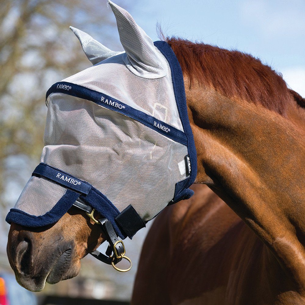 Horseware Fliegenmasken Horseware Rambo Plus Fly Mask Untreated