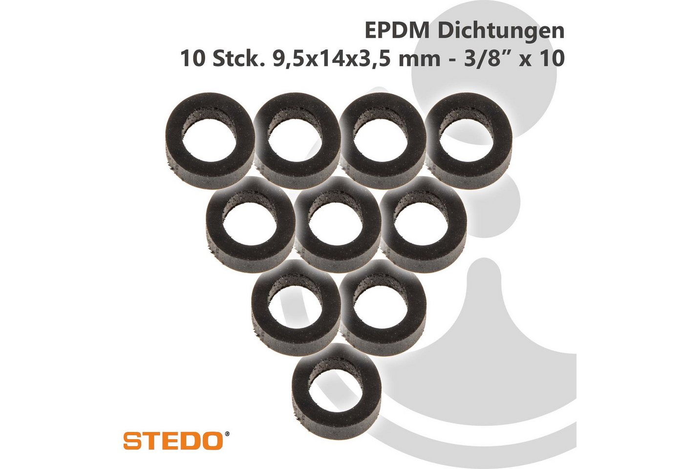 Thumbnail - Stedo Dichtring EPDM Dichtung, für Quetschverschraubungen im Trinkwasserbereich