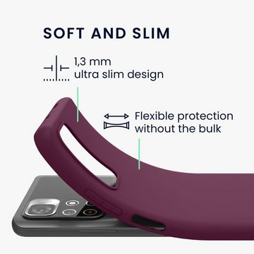 kwmobile Handyhülle Hülle für Xiaomi Redmi Note 11S 5G / Poco M4 Pro 5G, Hülle Silikon - Soft Handyhülle - Handy Case Cover - Bordeaux Violett