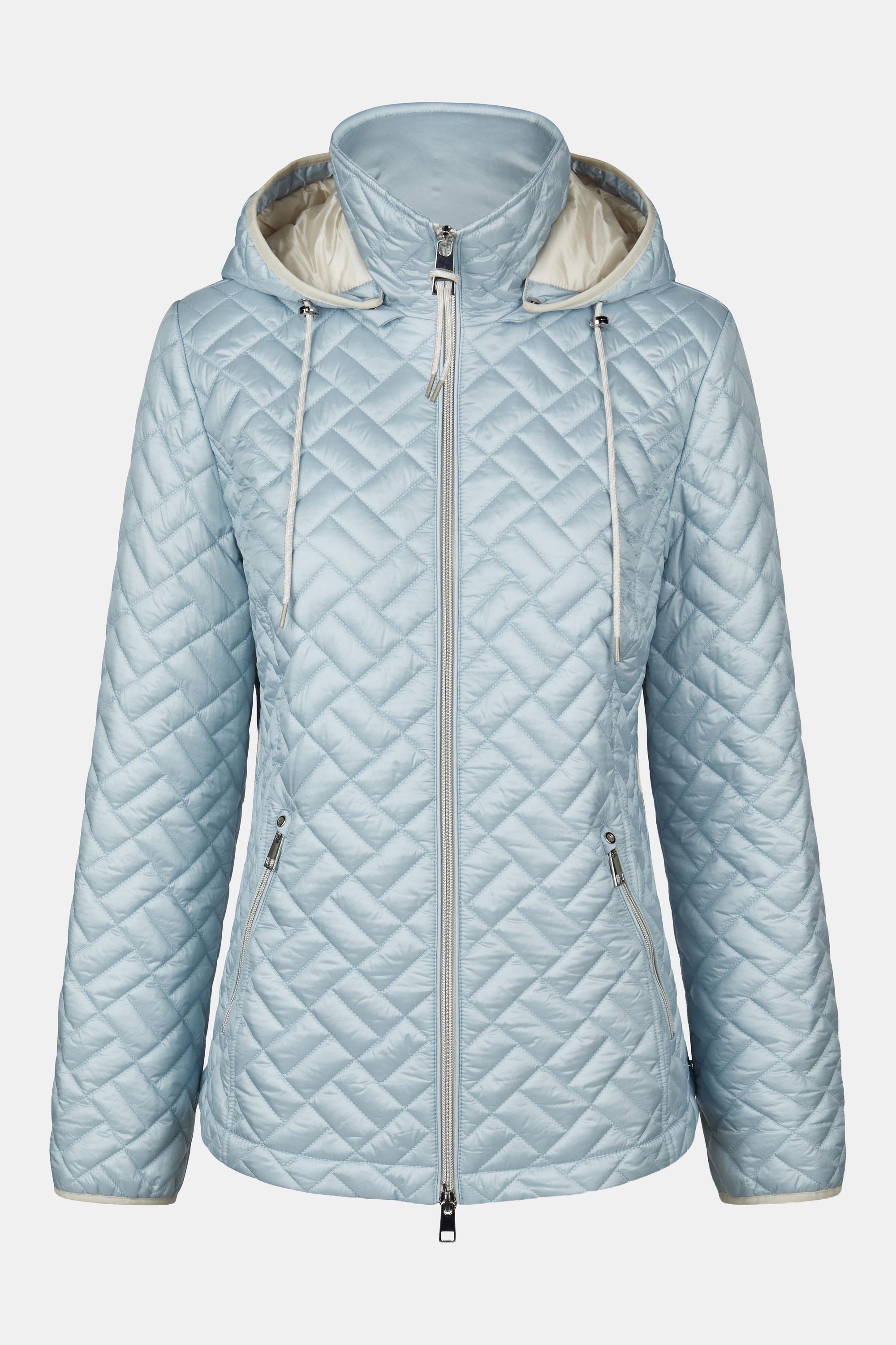 Barbara Lebek Steppjacke leichte Übergangsjacke oder Frühlingsjacke mit abnehmbarer Kapuze