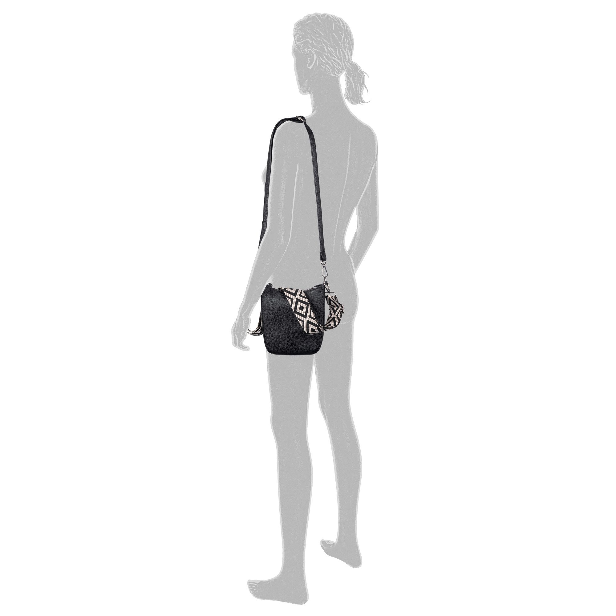 Gabor Umhängetasche Linda (Set, 2-tlg., 2 Schultergurte: 1 Gewebeband, 1 aus hochwertigem Kunstleder), weiches Kunstleder mit elegantem Schultergurt aus edlem Gewebeband