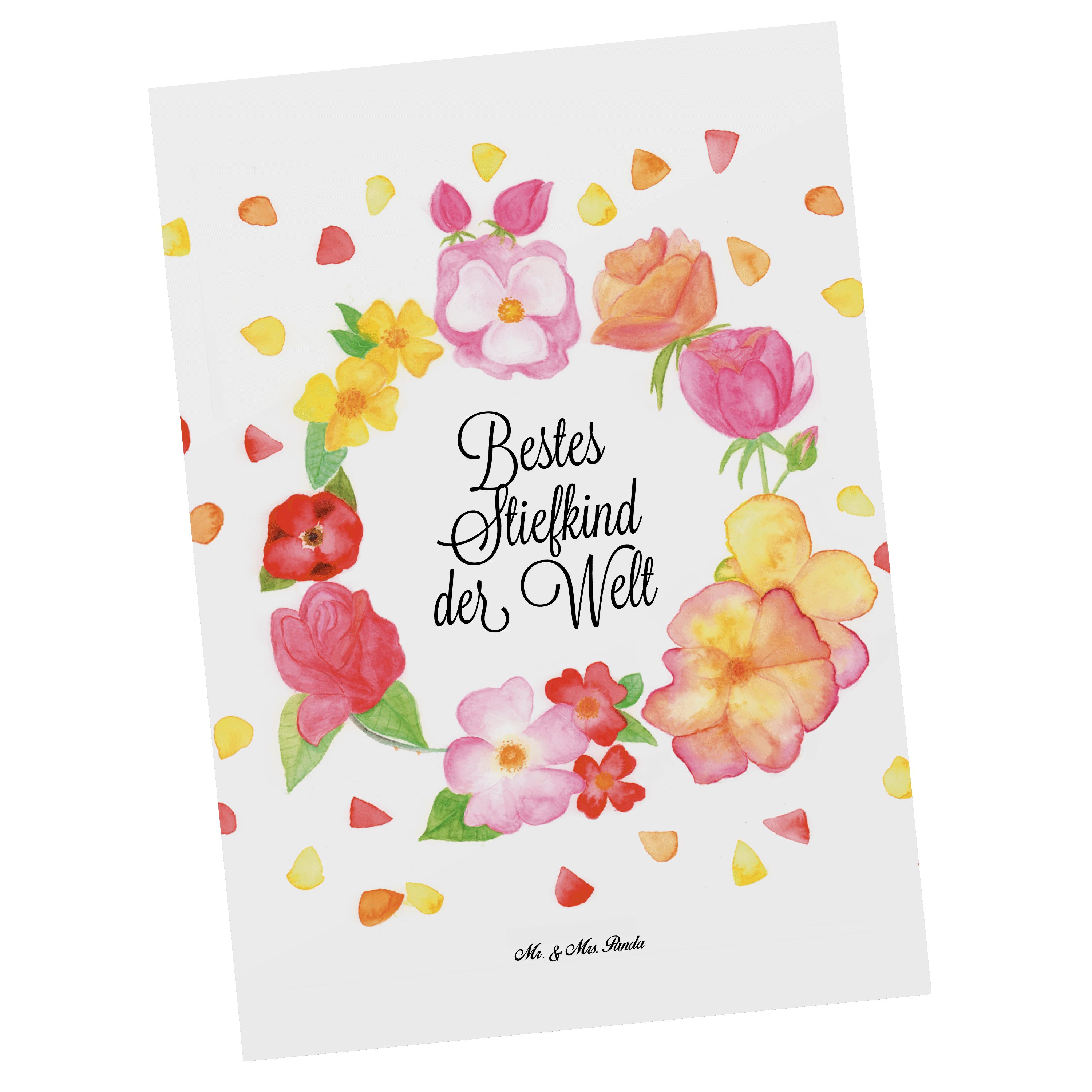 - Geburtstagskarte, Weiß & Mr. Einladung, Stiefkind Einl Geschenk, Mrs. Taufe, Panda - Postkarte