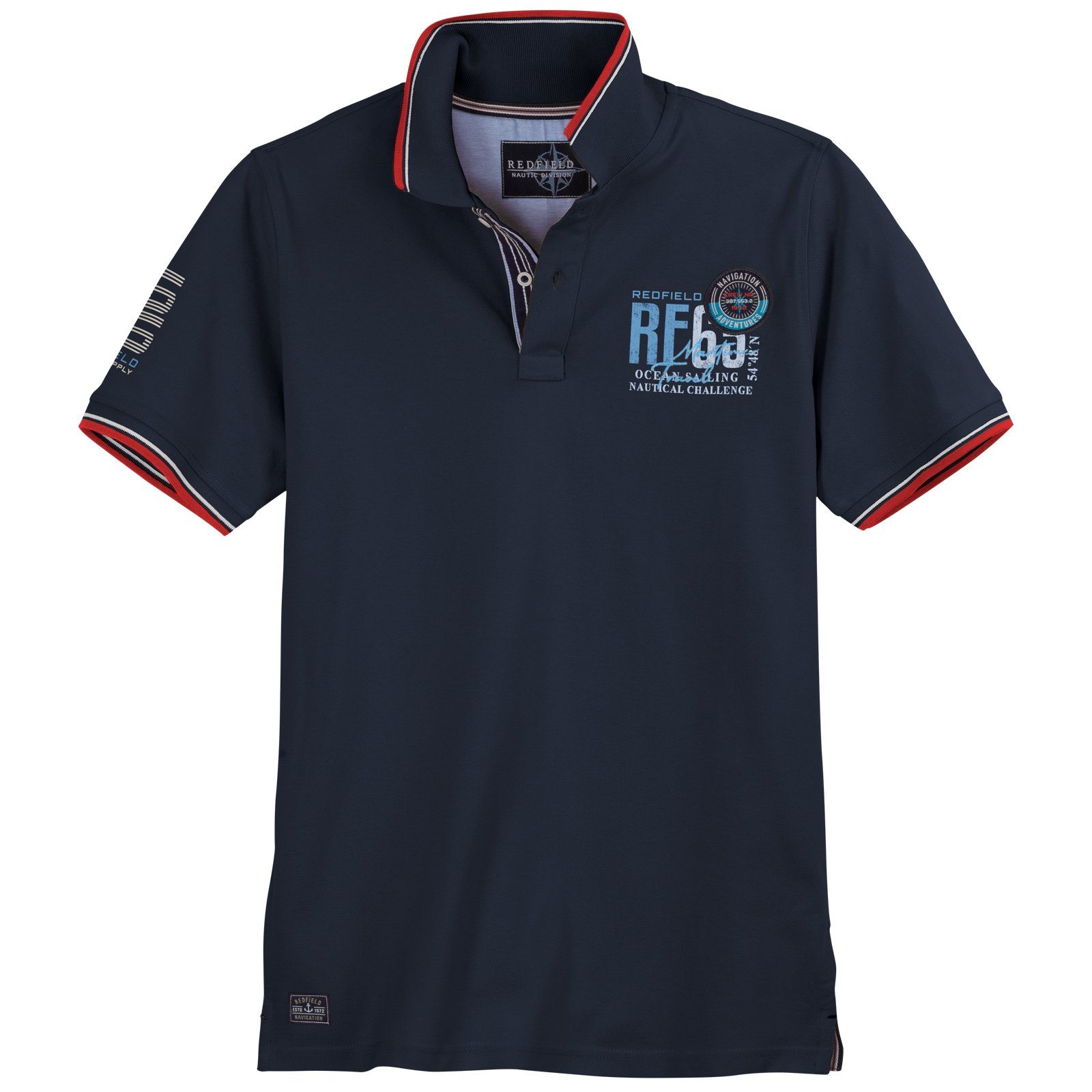 redfield Poloshirt Große Größen Herren Poloshirt navy maritim Redfield