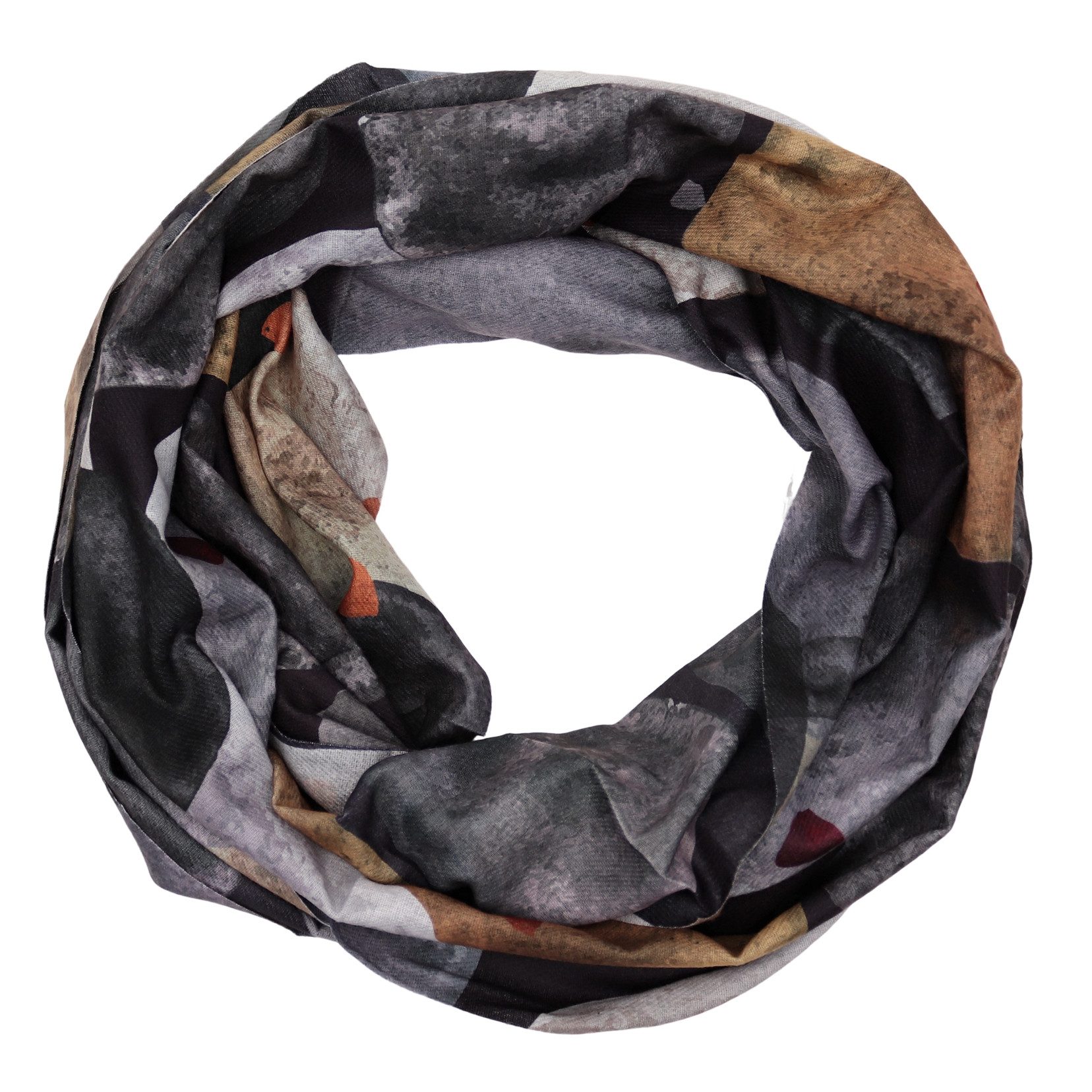 MIRROSI Loop Damen Schal mit Bunt Weich aus 100% Viskose, (ca. 170x40cm Zweimal um den Hals wickelbar; ca. 97 Gramm; Neue Kollektion Herbst/Winter 2025), Damen Halstuch ideal für Herbst und Winter