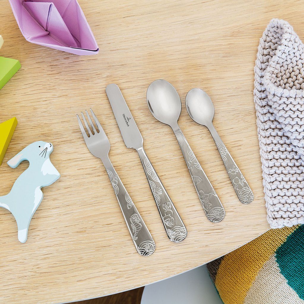 Villeroy & Boch Kinderbesteck Kiddys Besteck (4-tlg), 1 Personen, Edelstahl, Edelstahl, 4 Stck, spülmaschinenfest