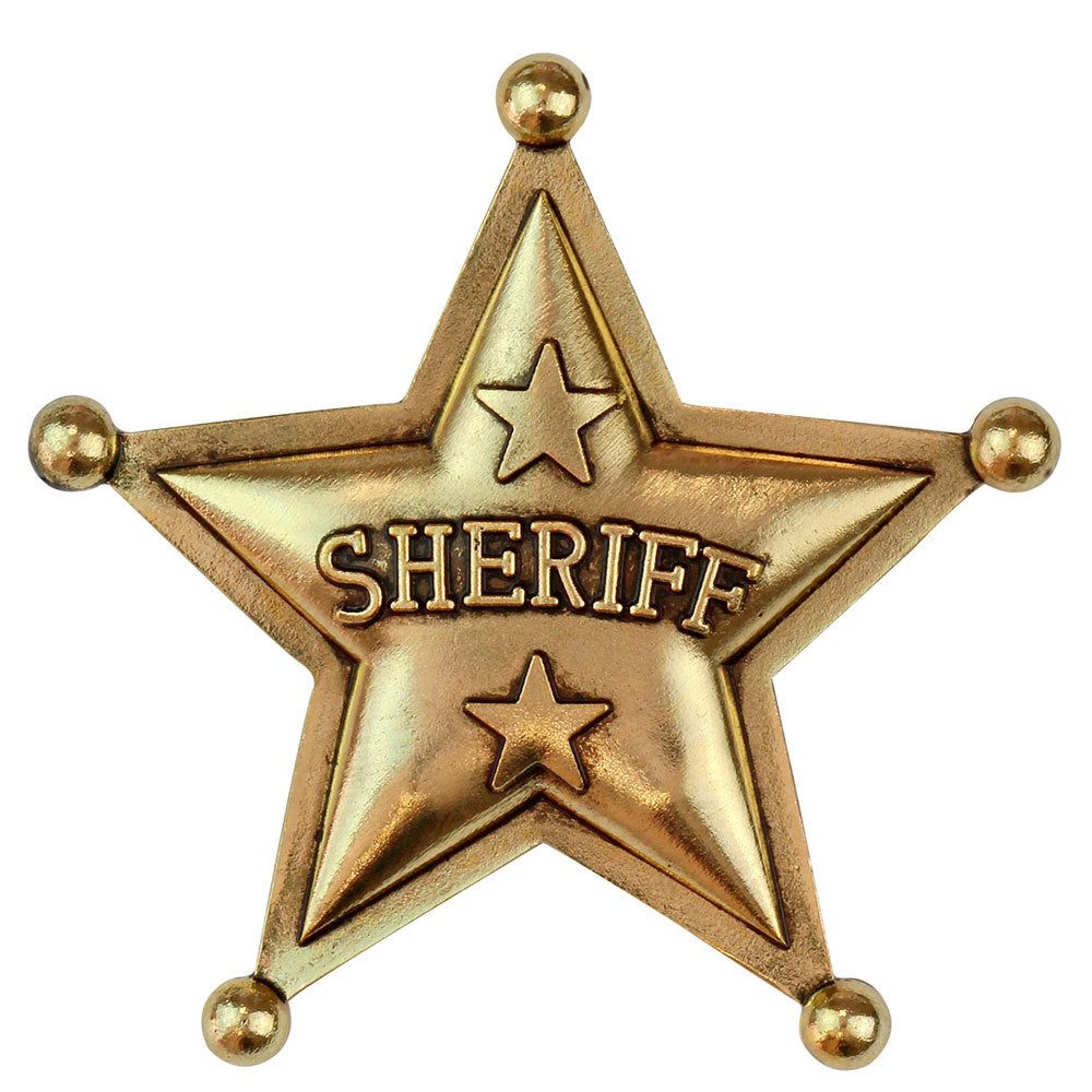Blaster Authentischer Sheriff-Stern, Gold, Accessoire, Cow