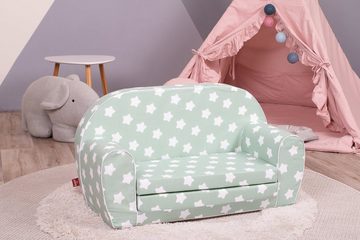 Knorrtoys® Sofa Green White Stars, für Kinder; Made in Europe
