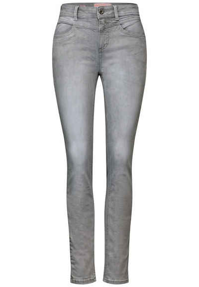 STREET ONE Regular-fit-Jeans Style QR York,hw,grey, light grey random wash