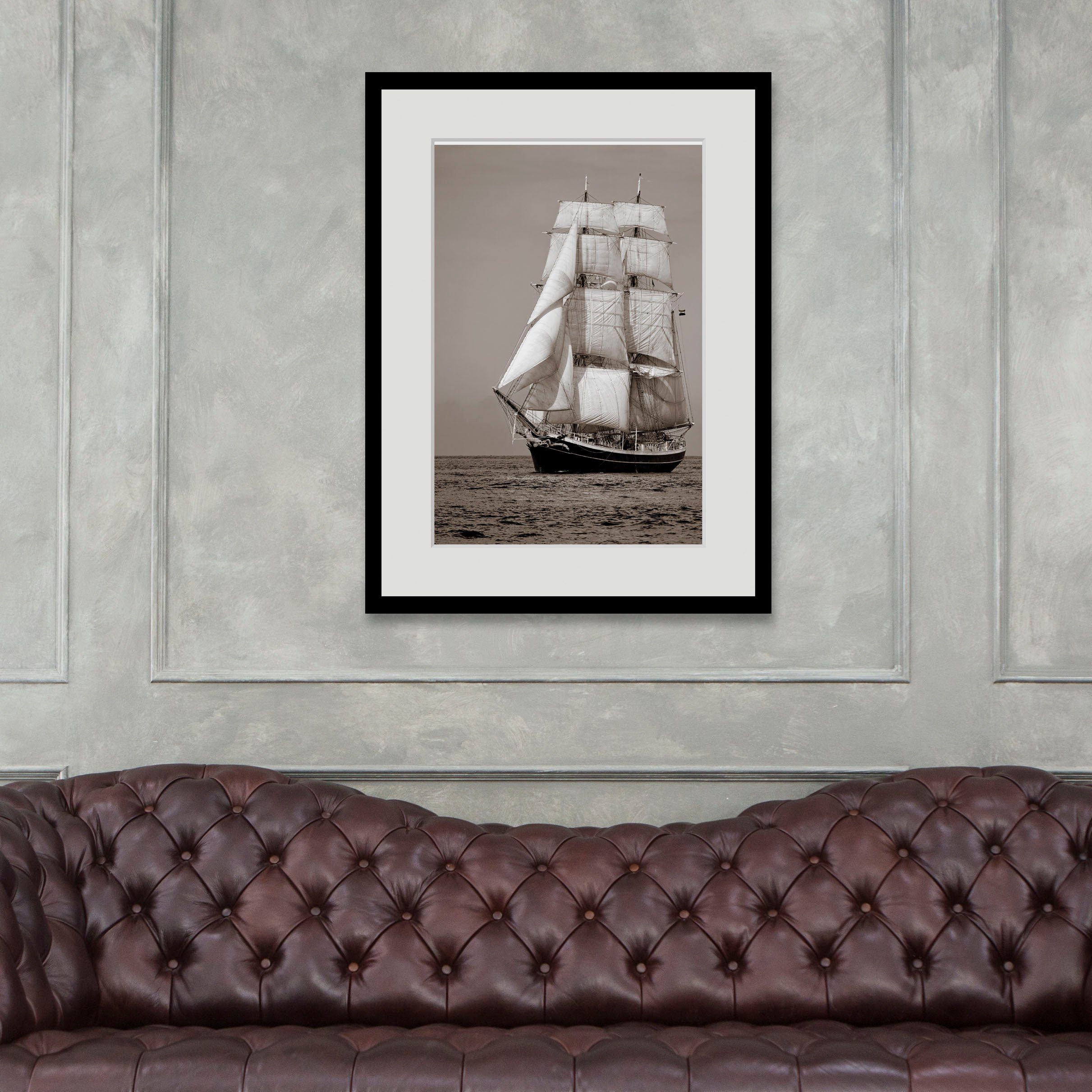 queence Bild Jack, Meer, Meer Зображення, Schiffe, Seebilder, Seelandschaft, Sport, historische Ereignisse (1 St), HD Premium Плакат-Druck inkl. Holzrahmen